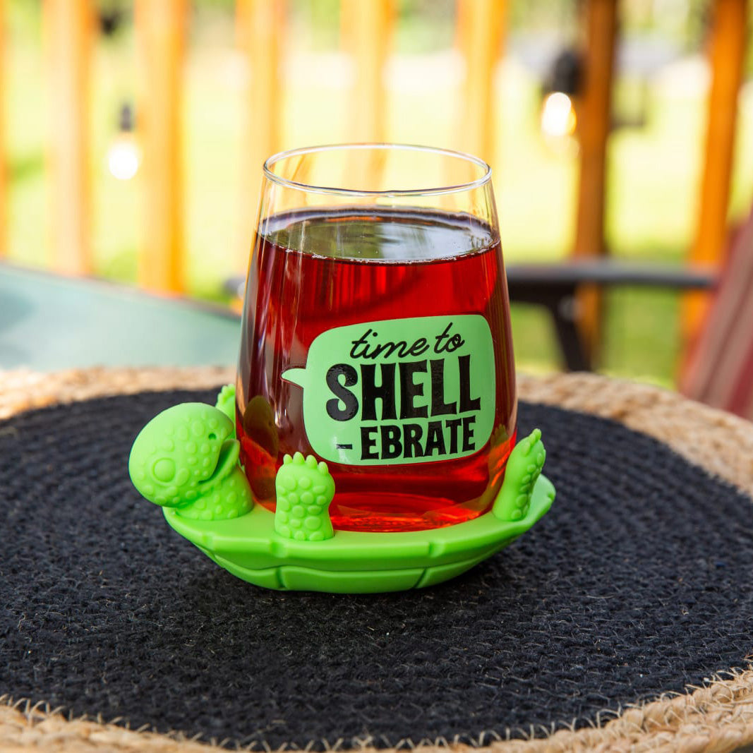 Turtle Coaster Wine Glass