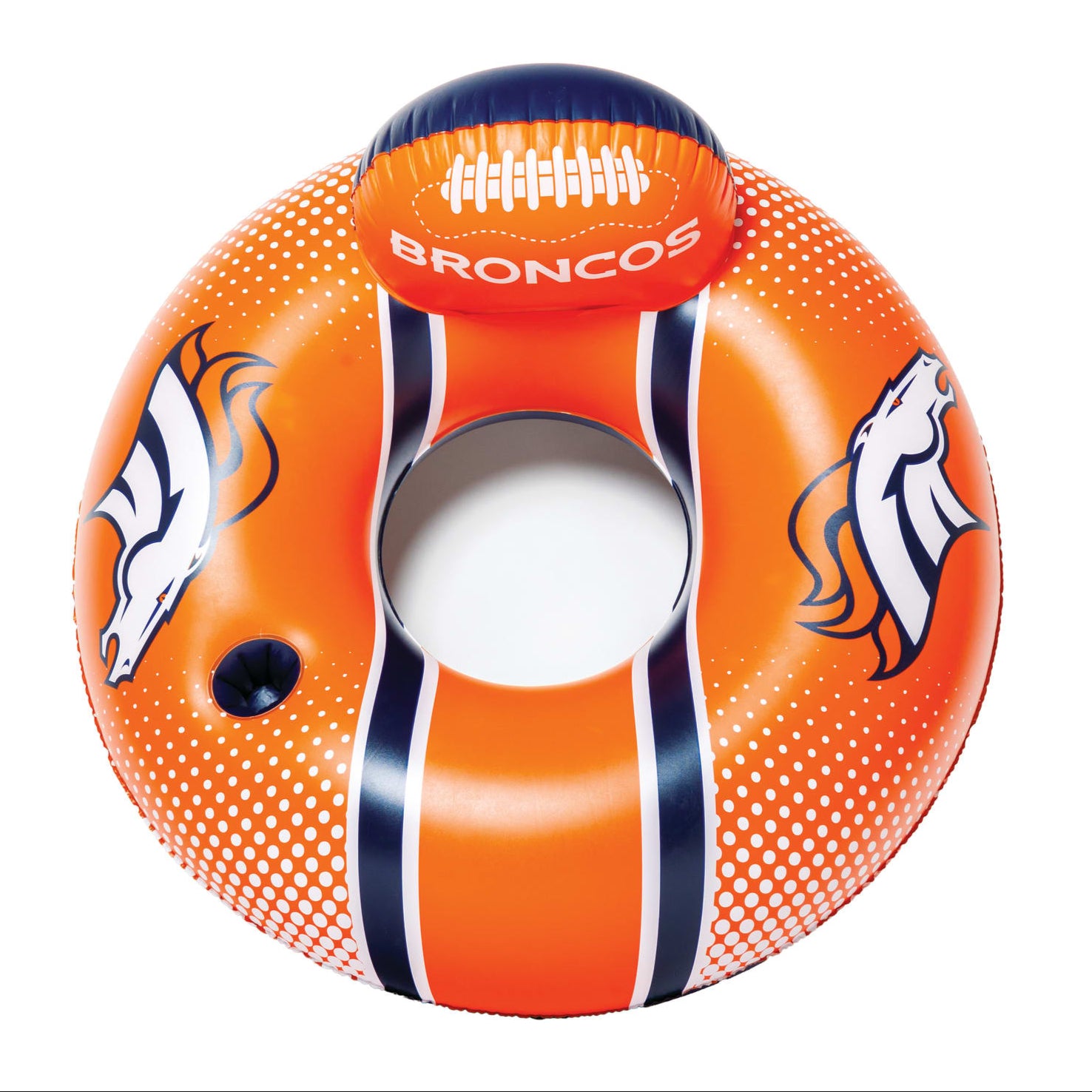 Denver Broncos 42 in Pool Float with cupholder and backrest