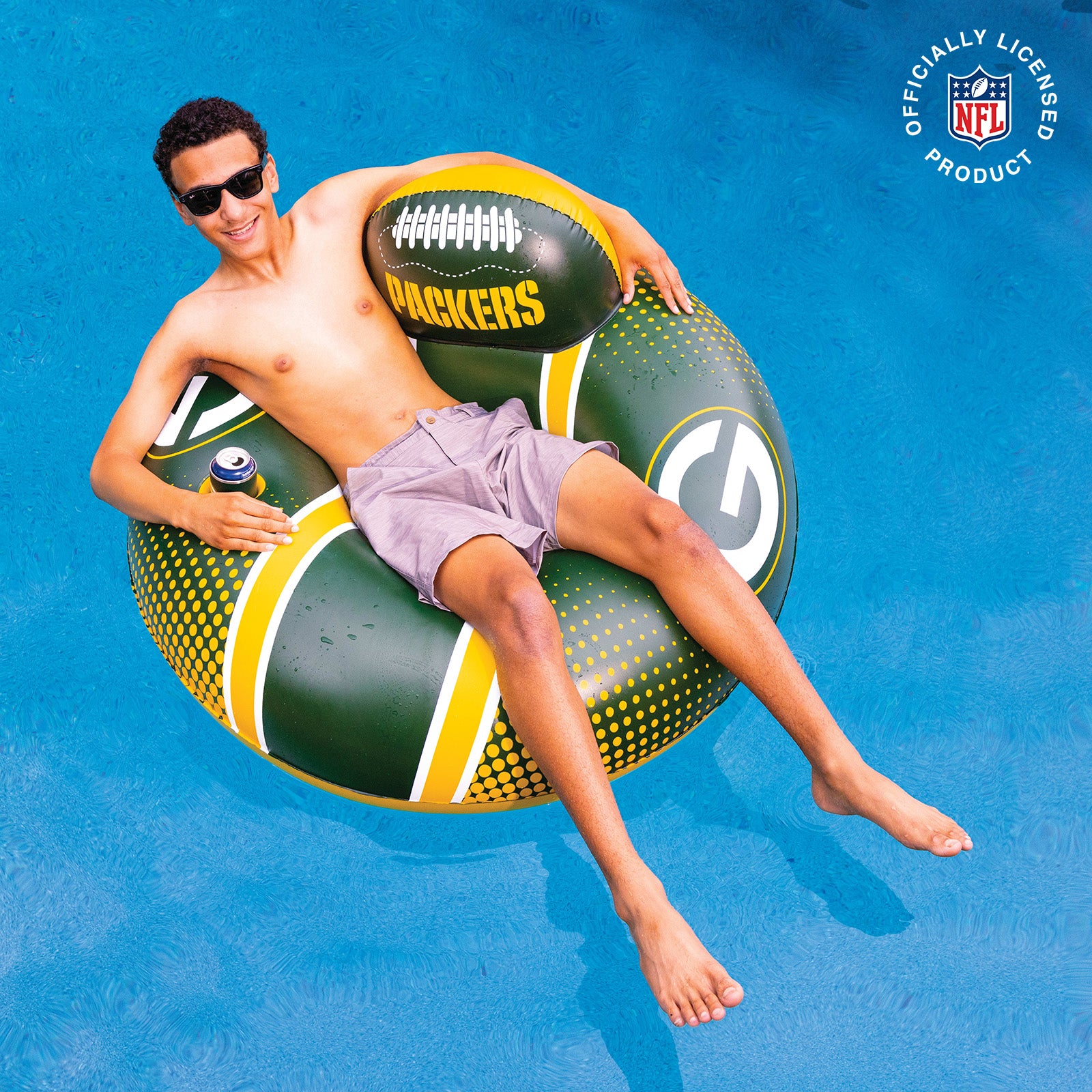 Green Bay Packers 42 in Pool Float with cupholder and backrest