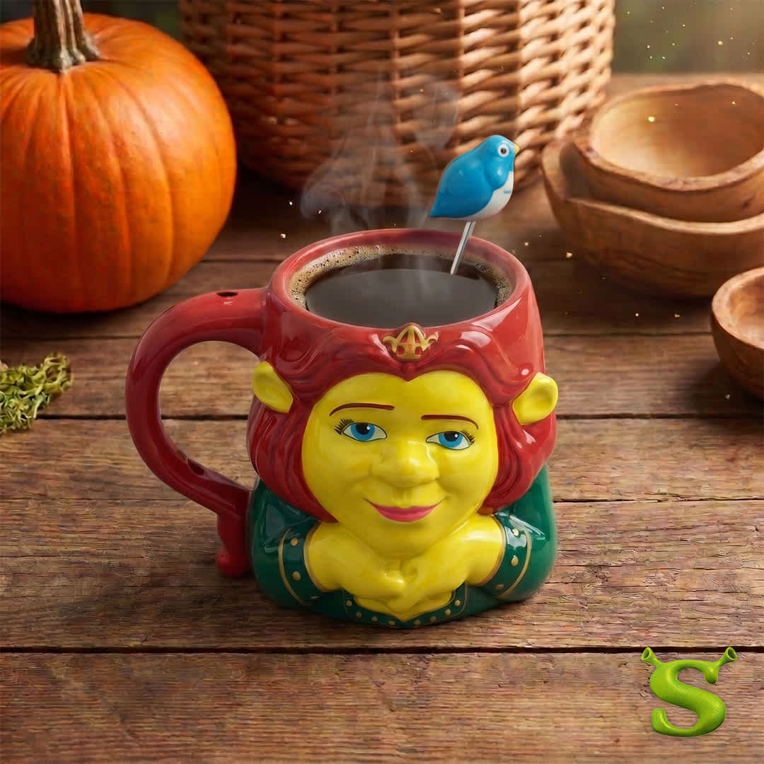 Shrek Fiona "Trust Me, I'm a Princess" 16 oz Ceramic Mug with Stir Stick