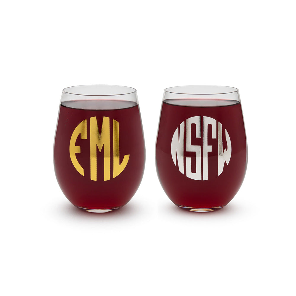 The ultimate acronym wine glass duo
