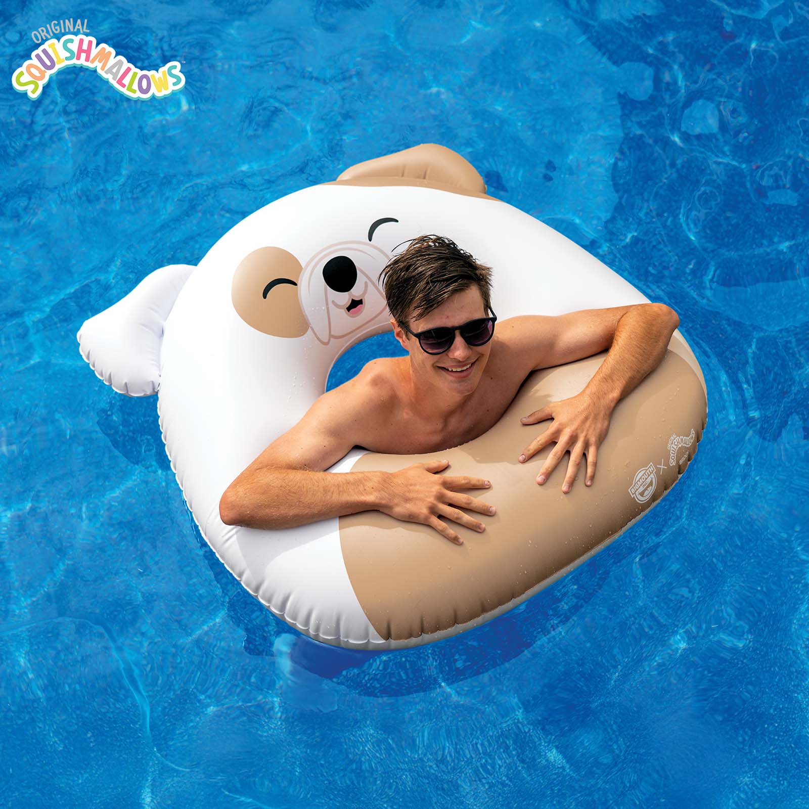 Squishmallows Brock the BullDog 36 in ring pool float