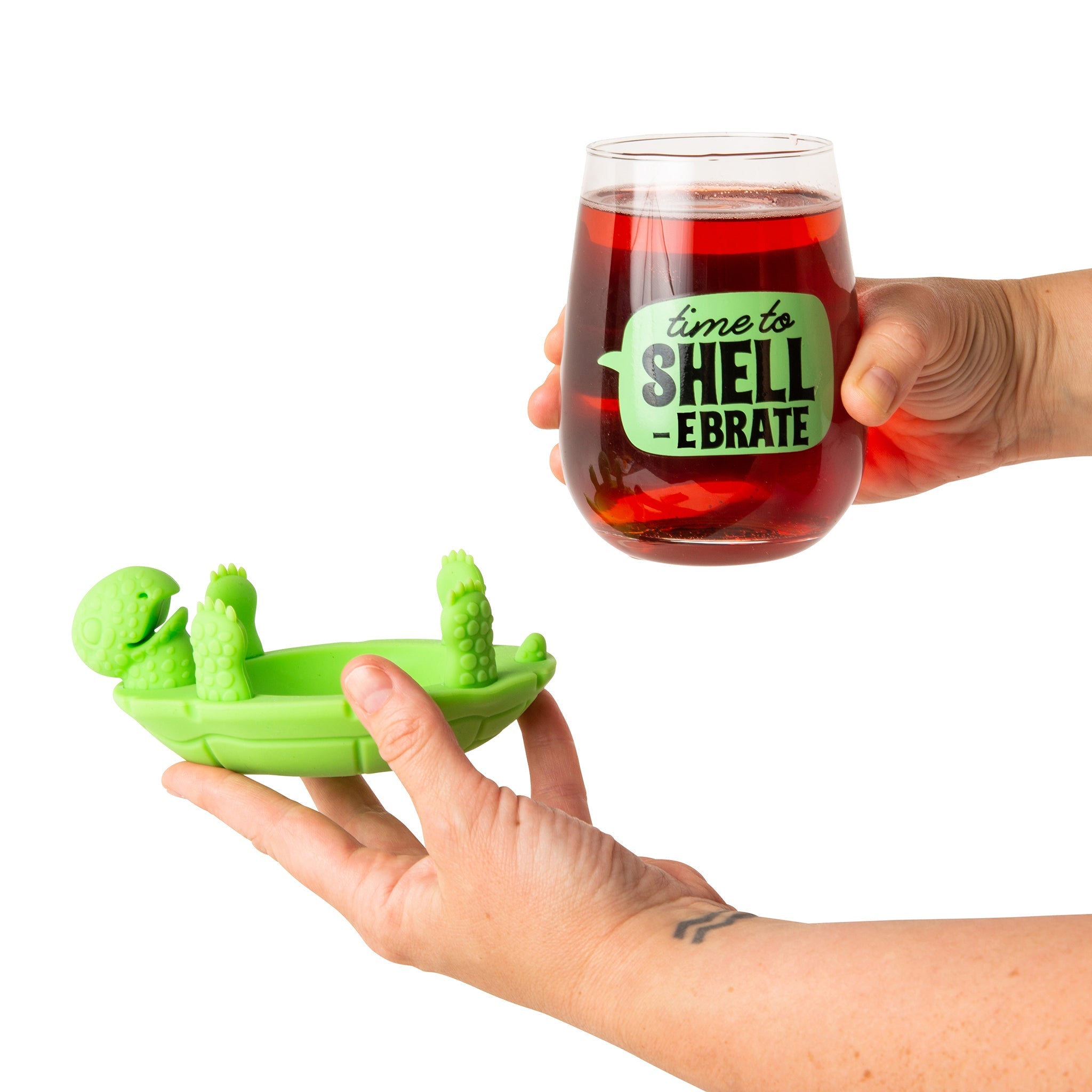 Turtle Coaster Wine Glass