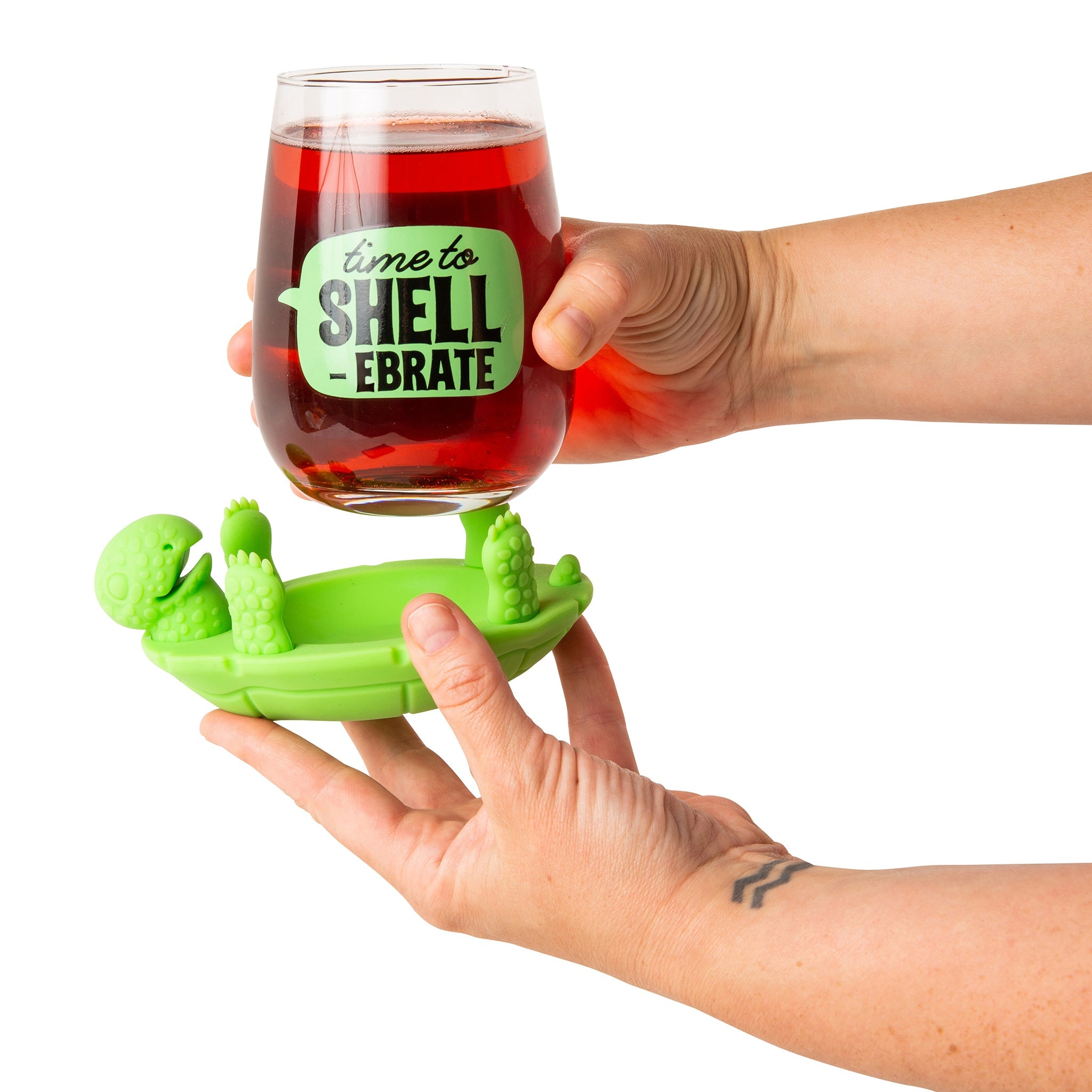Turtle Coaster Wine Glass