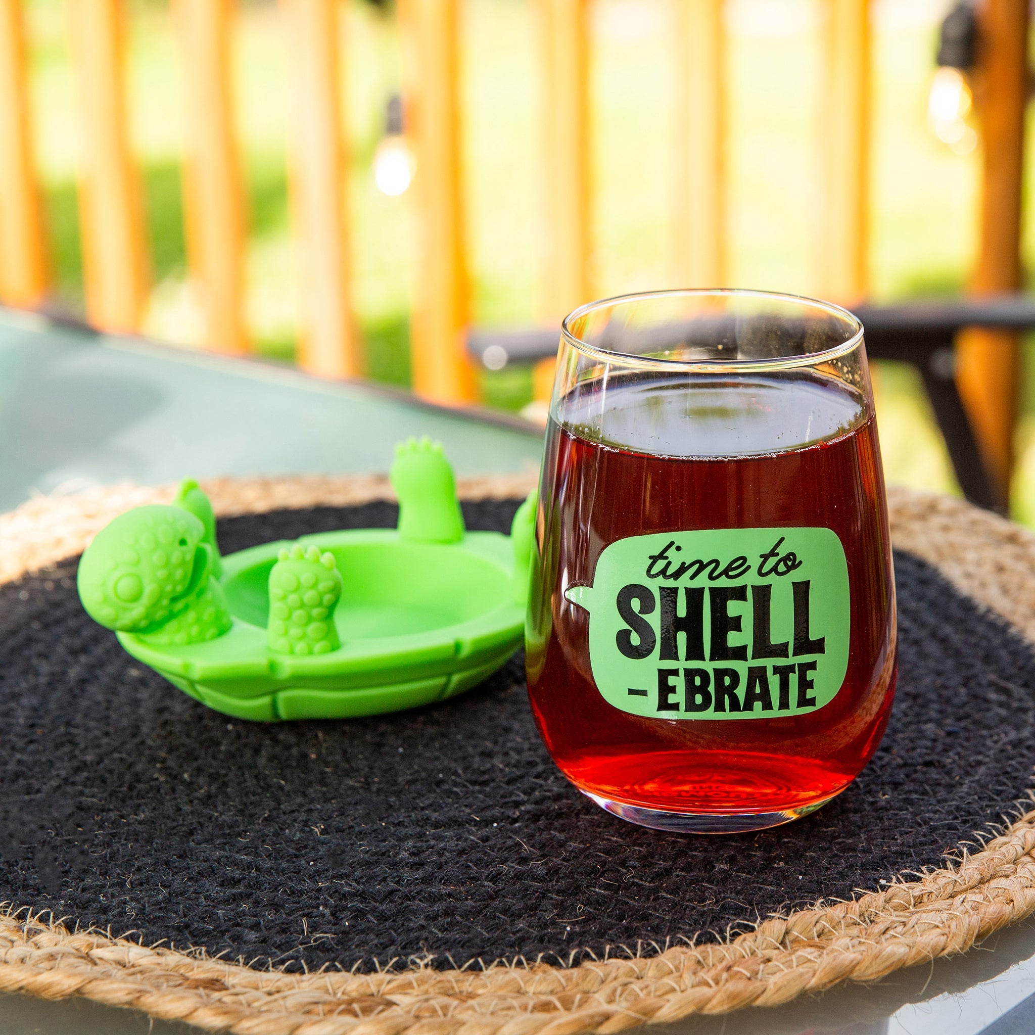 Turtle Coaster Wine Glass