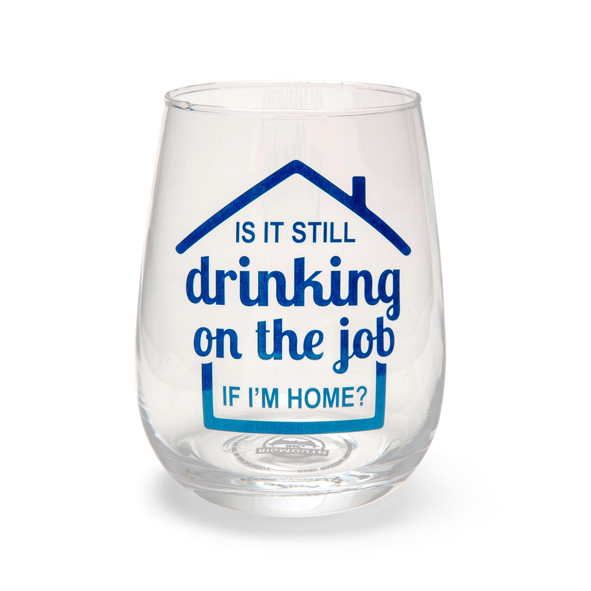 Drinking on Job Wine Glass