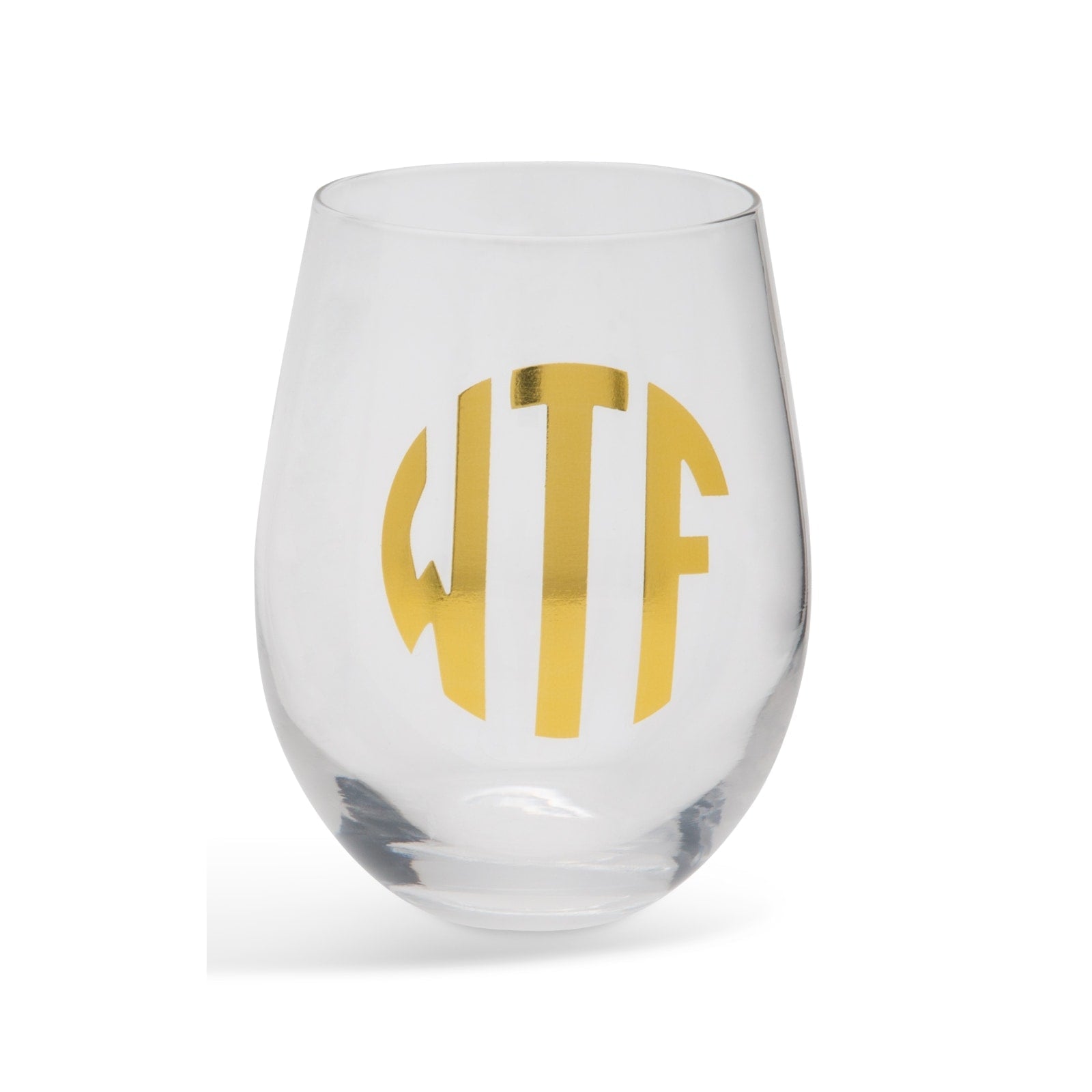 "What the....." Monogrammed Wine Glasses