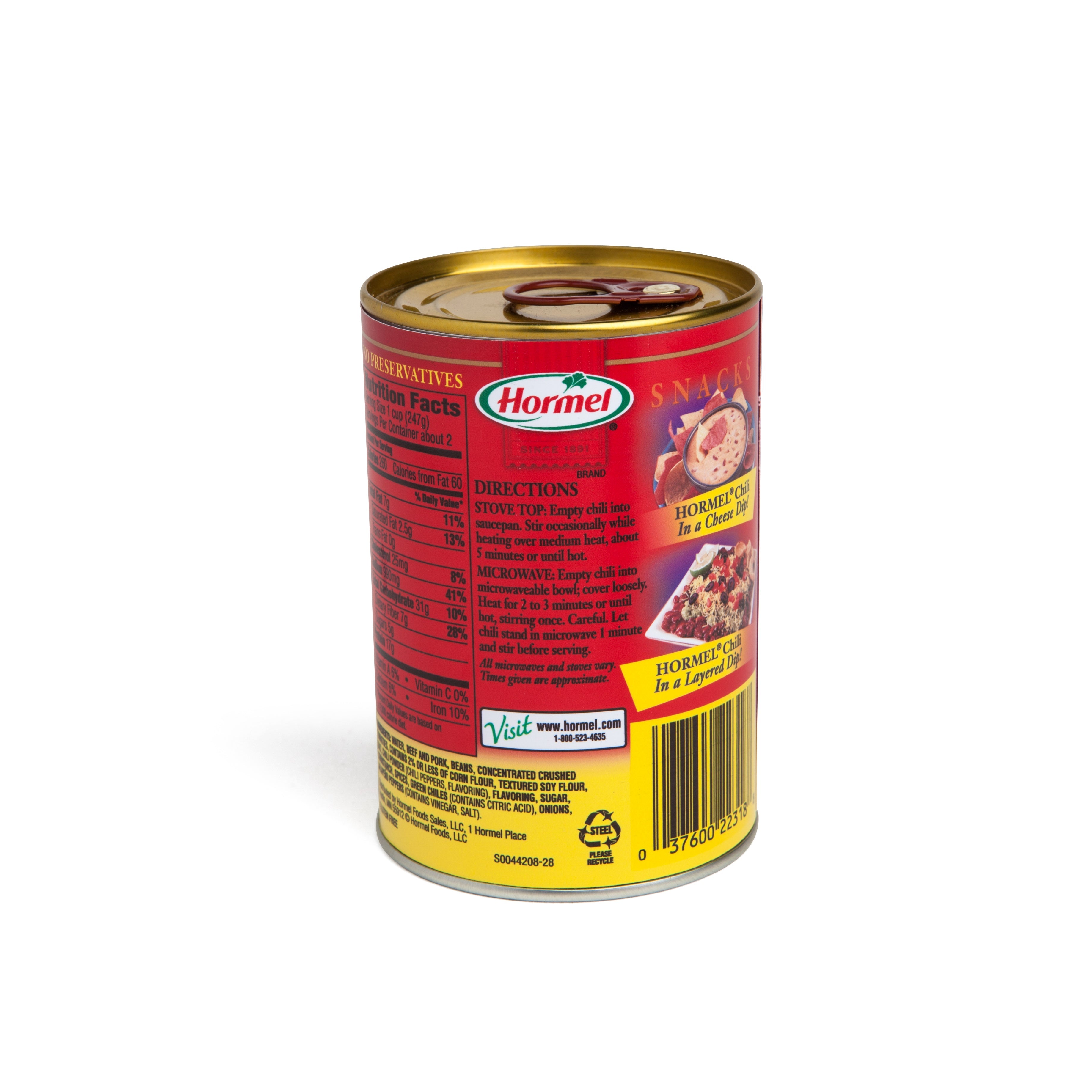 Hormel Chili Can Safe