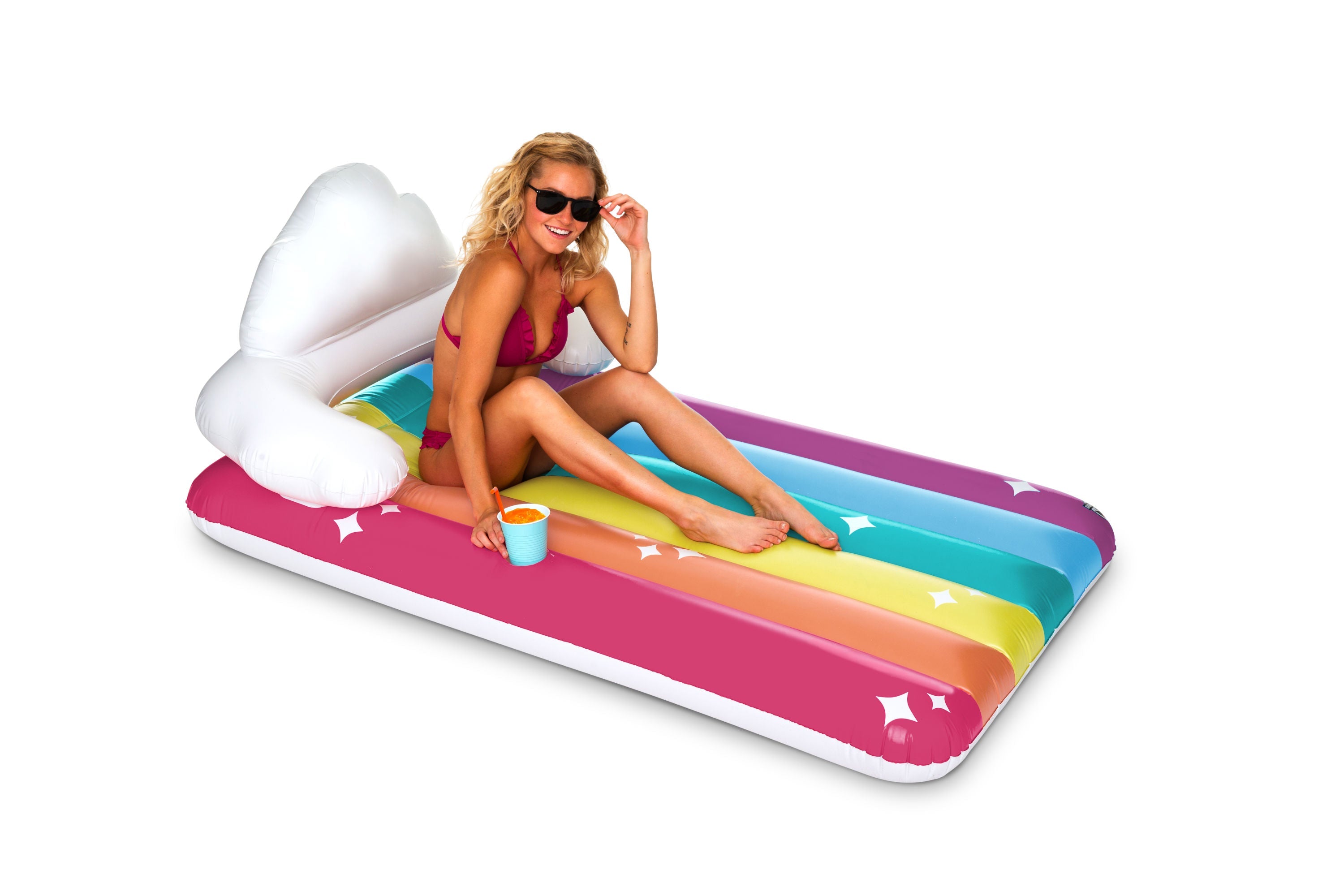 Giant Rainbow Lounger Pool Float