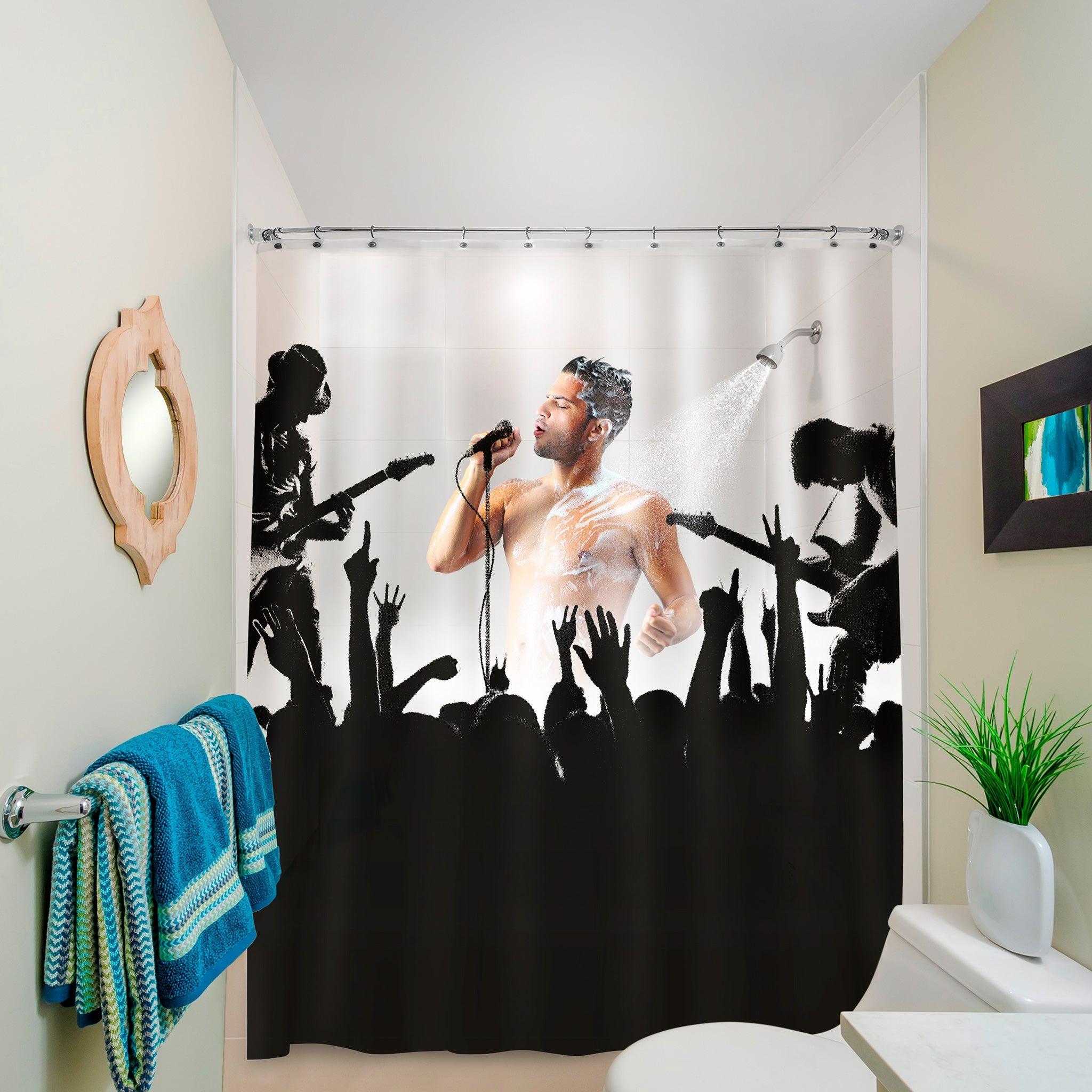 The Rockstar Shower Curtain