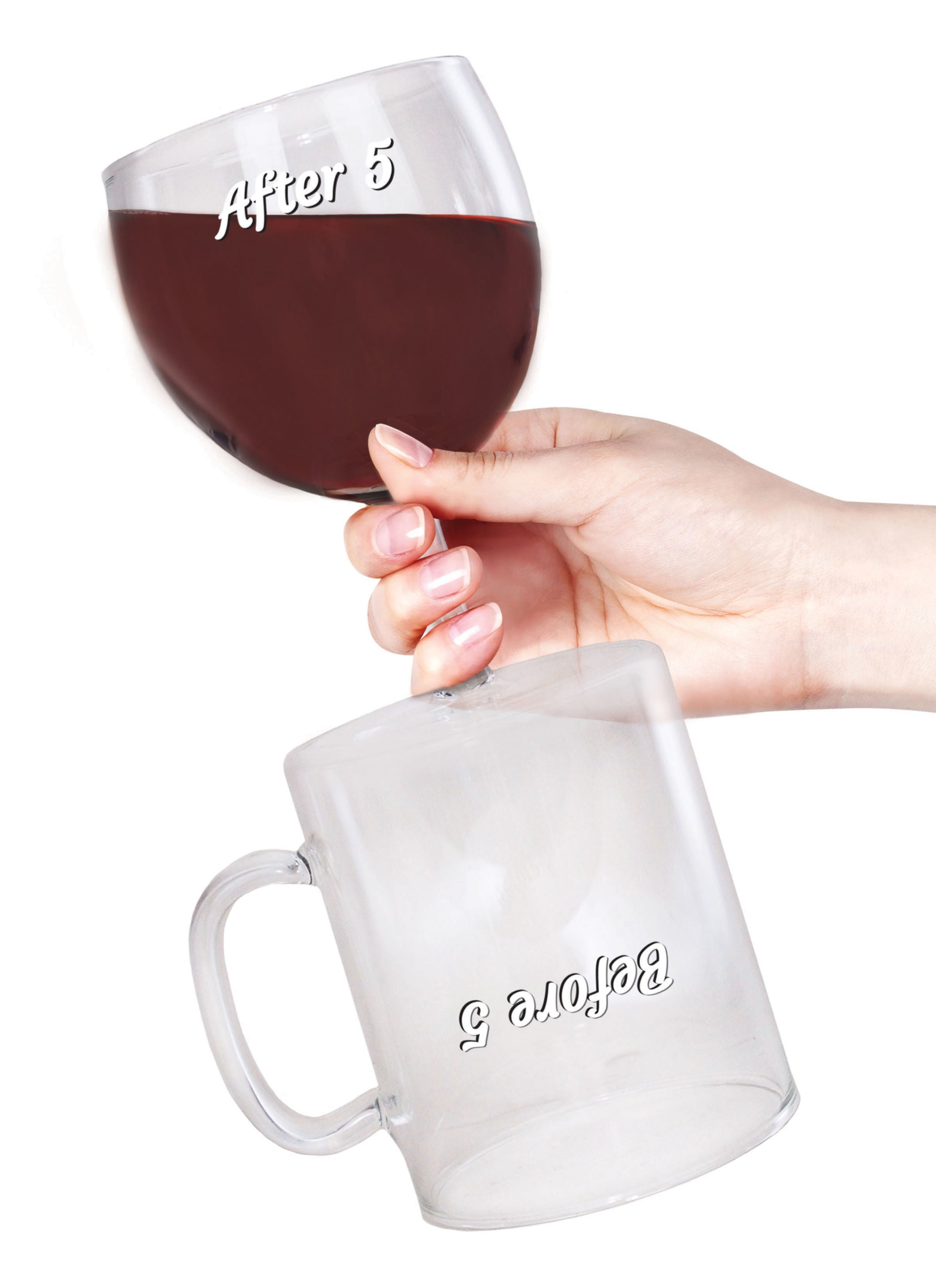 The Before & After 5 Coffee & Wine Glass