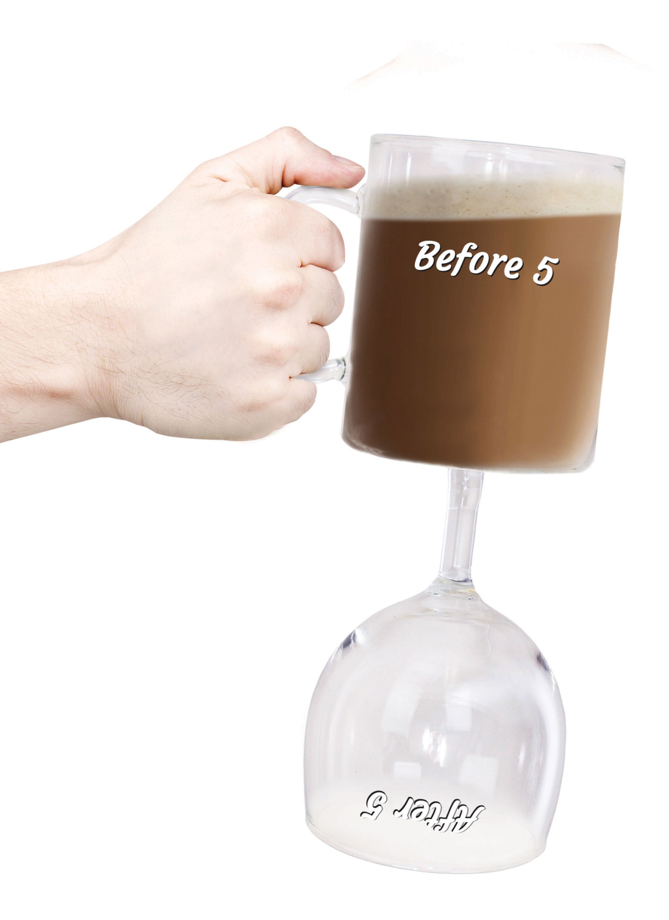 The Before & After 5 Coffee & Wine Glass