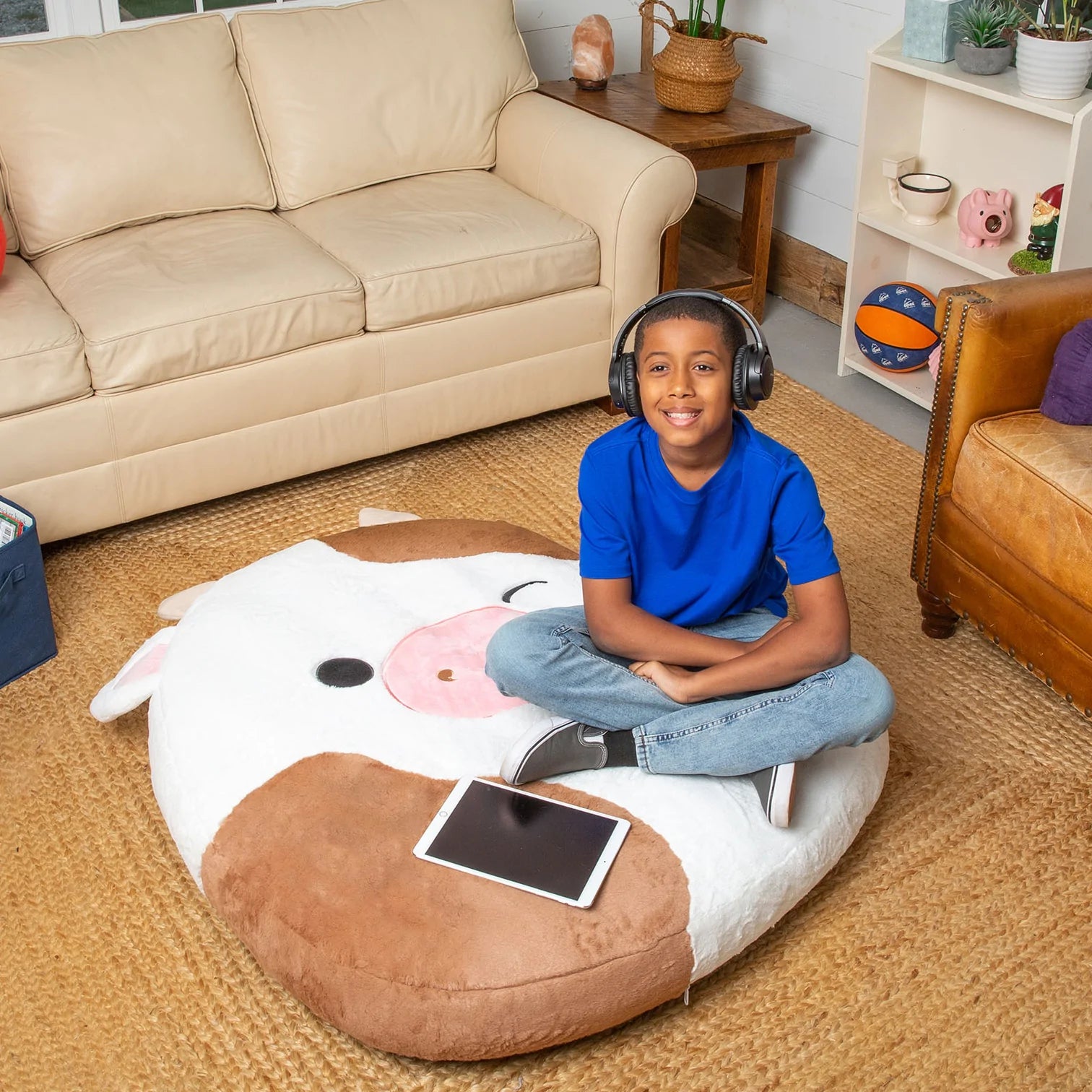 squishmallows floor pillow lounger soft inflatable