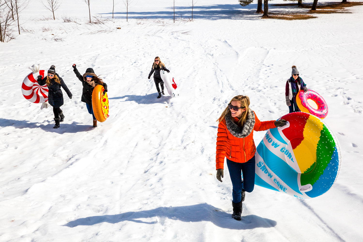 Snow Days don't have to be boring: go sledding with our fun snow tubes!