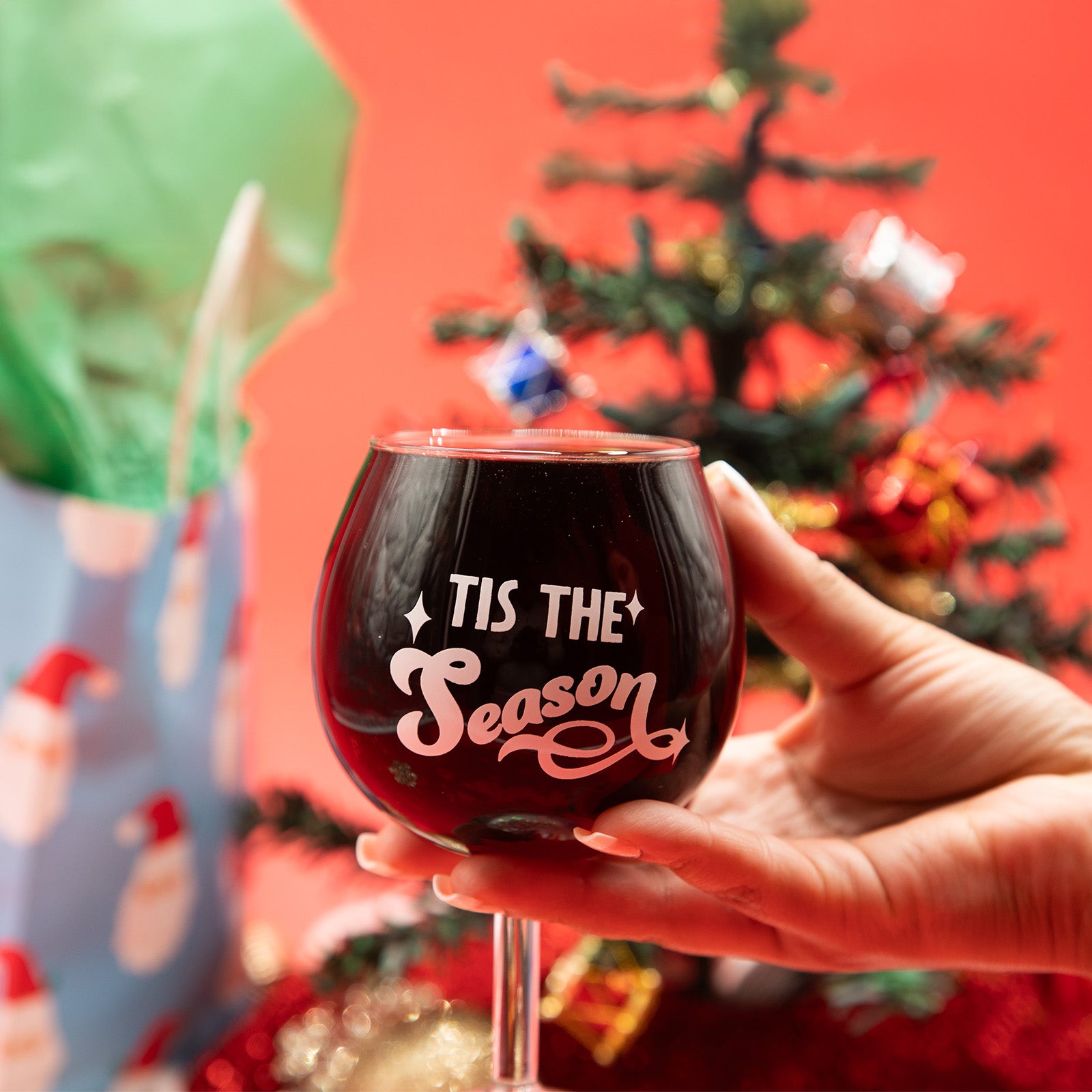 BigMouth Lit Mrs. Claus Wine Glass