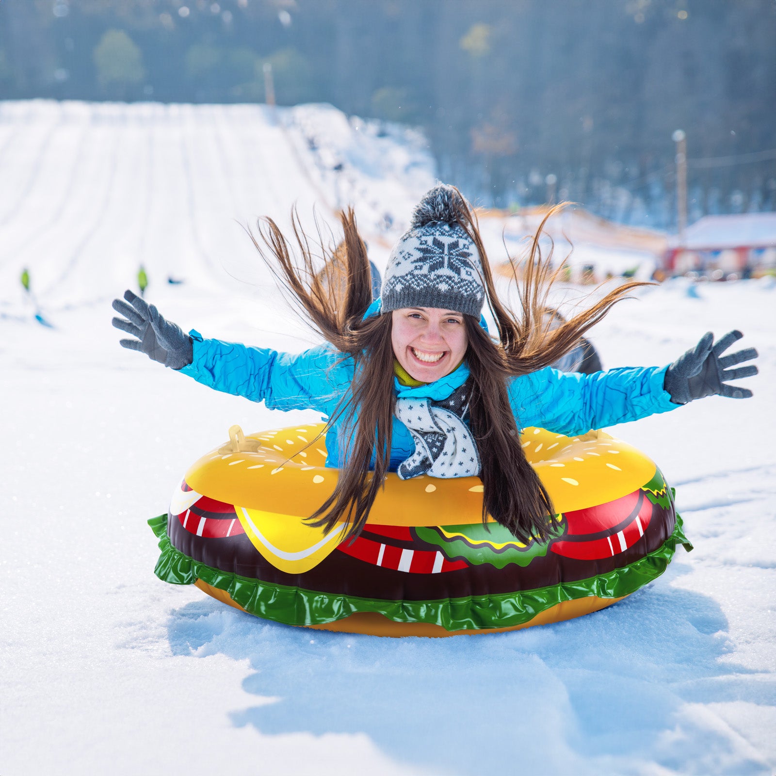 Cheeseburger Snow Tube