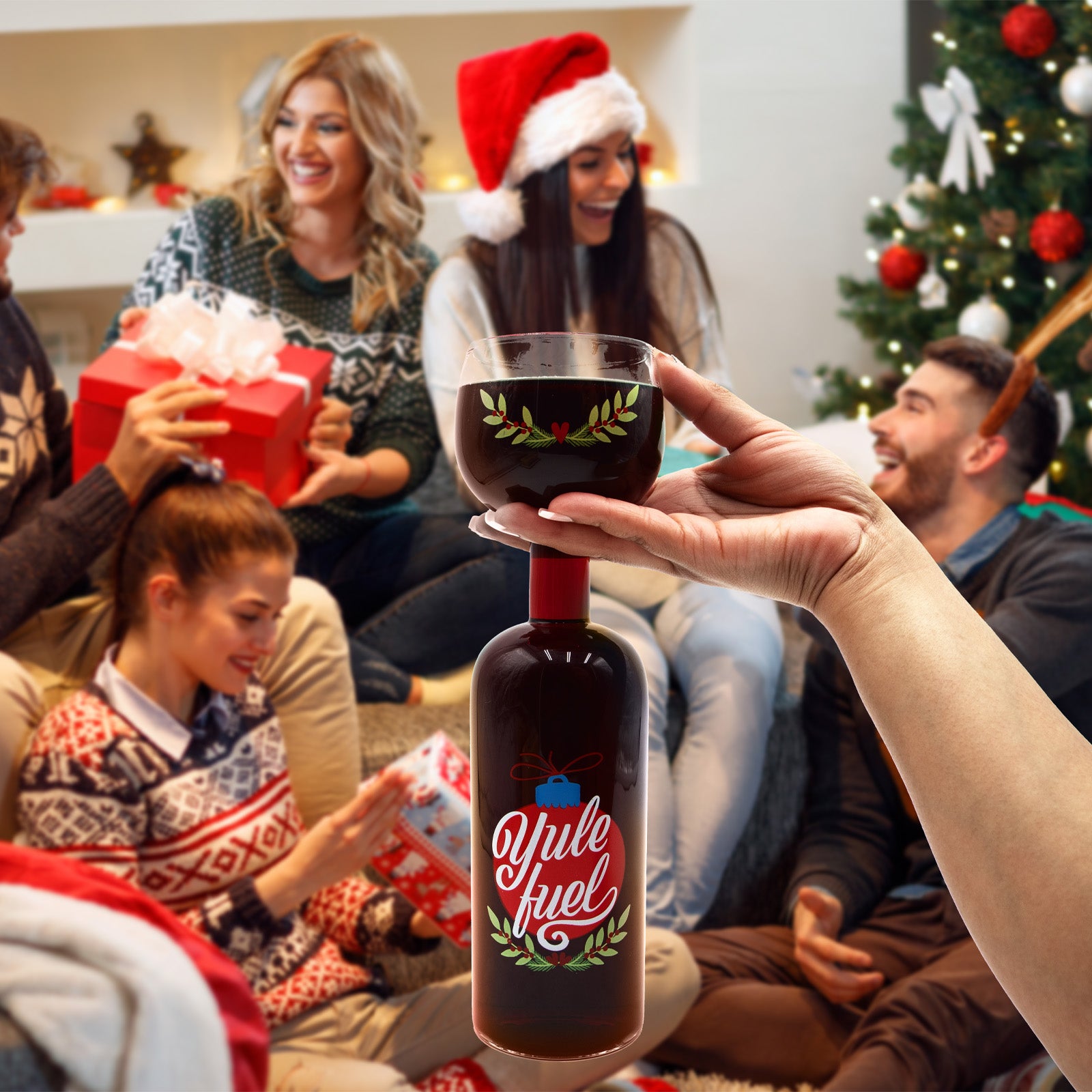 BigMouth 'Yule Fuel' Giant Wine Glass