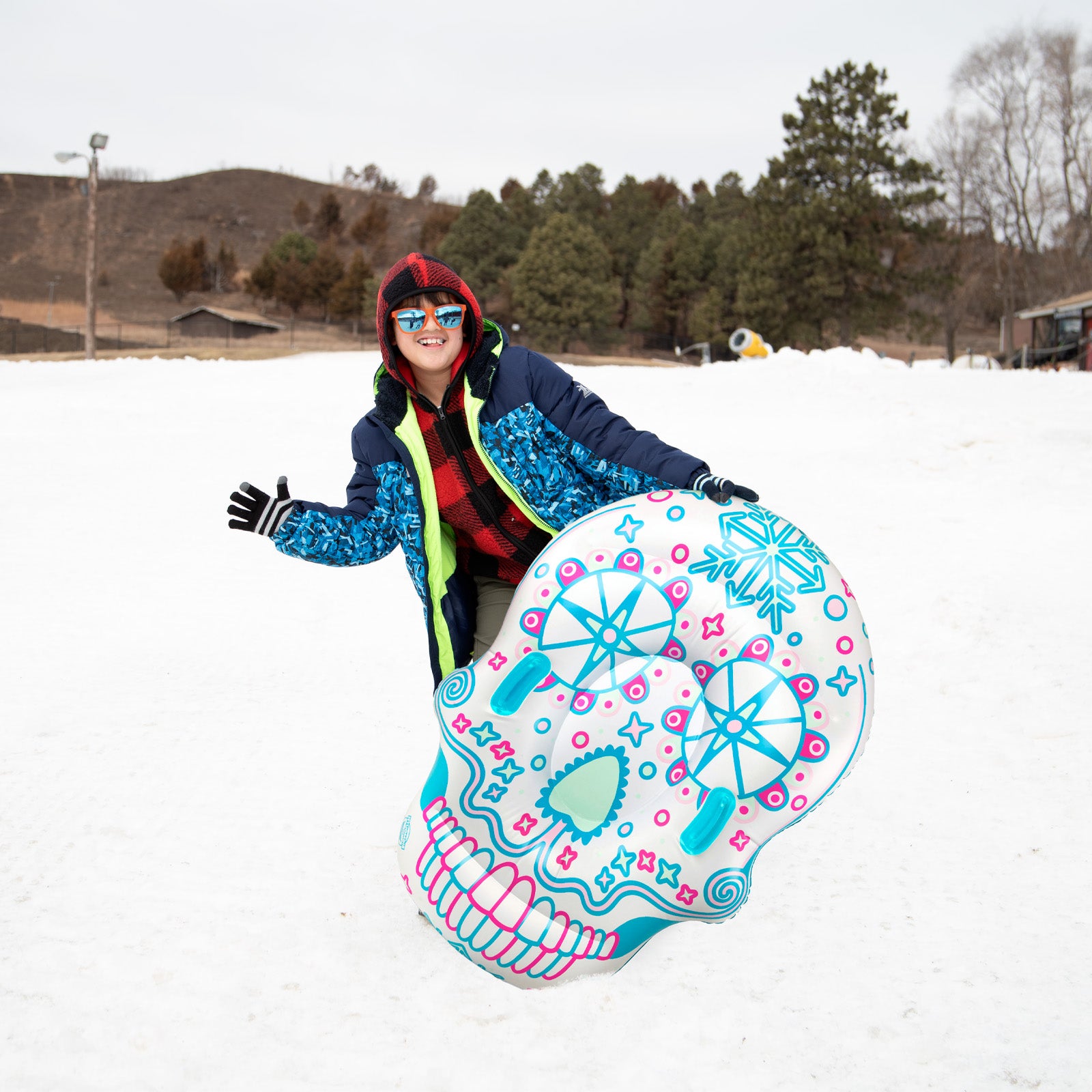 Sugar Skull Snow Tube