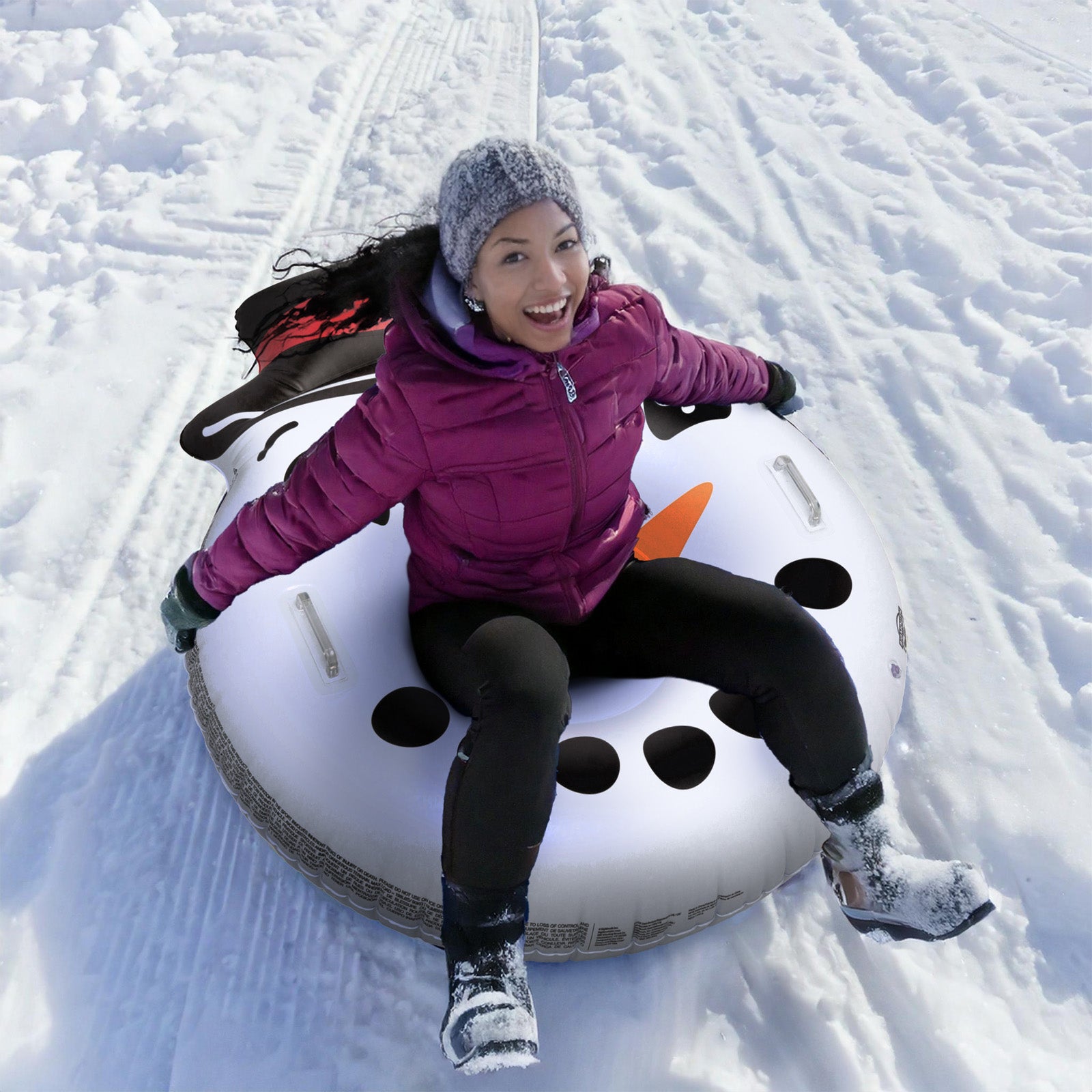 Round Snowman Face Snow Tube