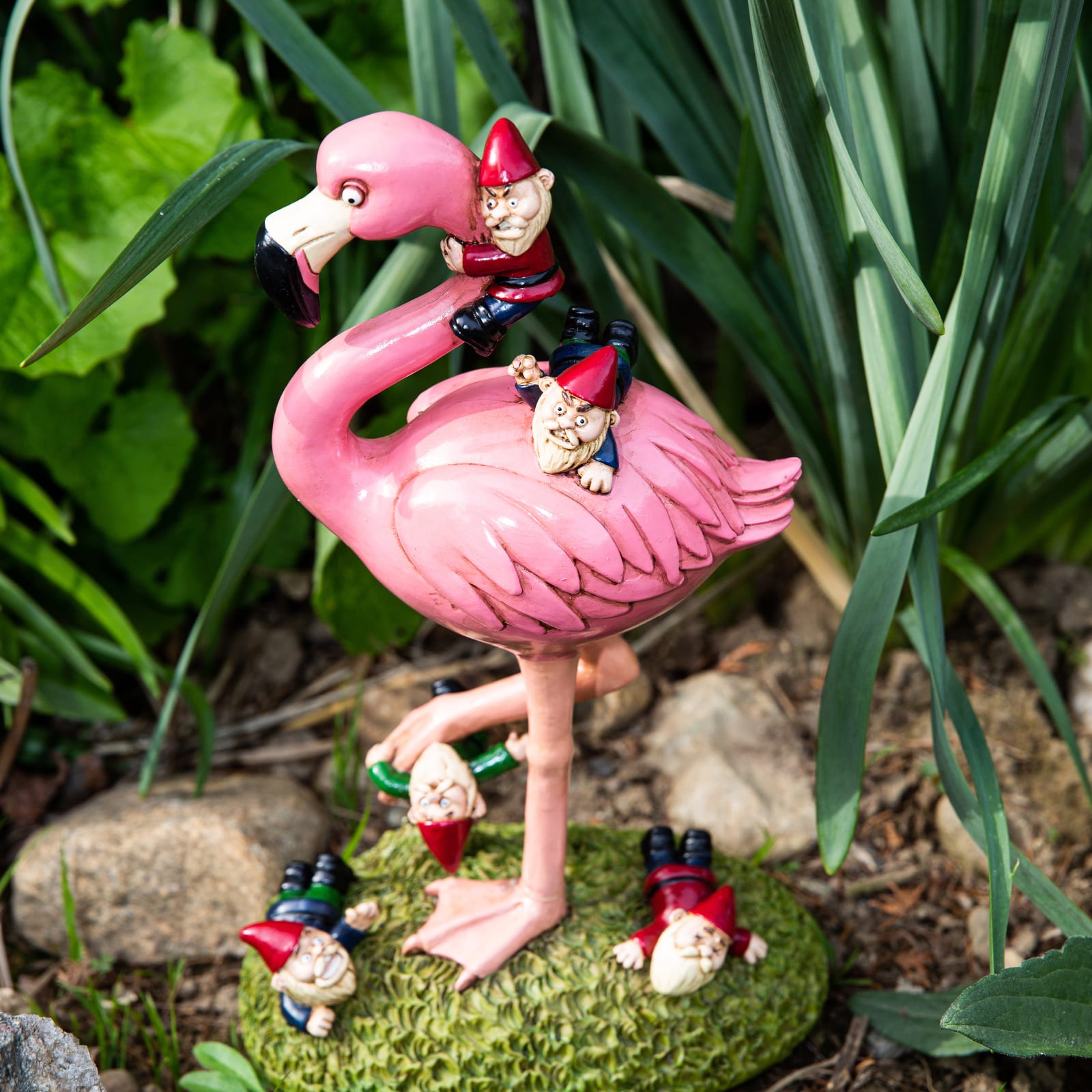 Giddy-UP Flamingo Gnome