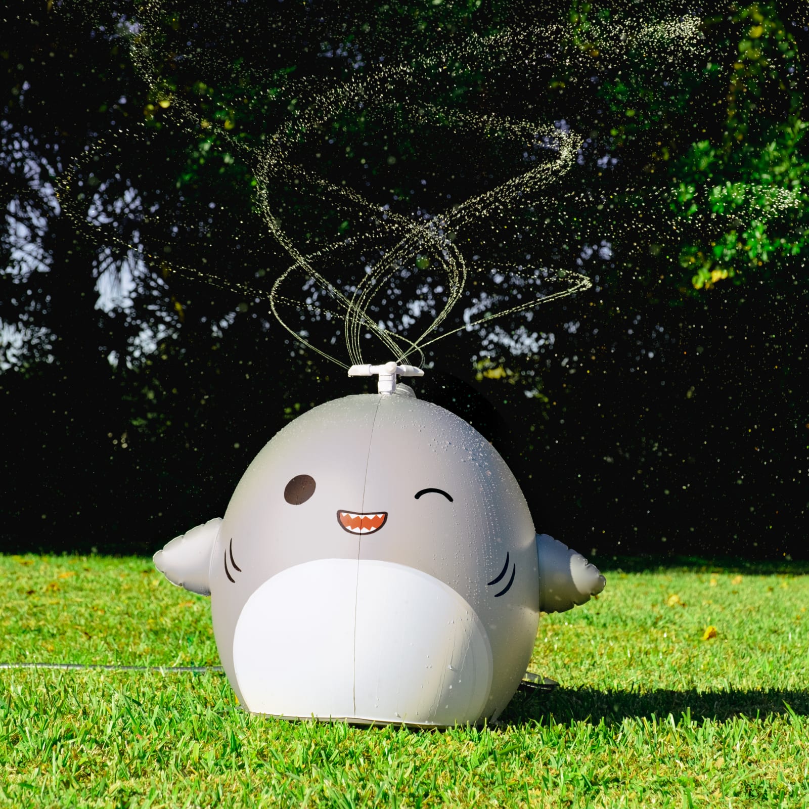 squishmallow gordon with goggles BigMouth x Squishmallows Gordon the Shark Mini Backyard Sprinkler