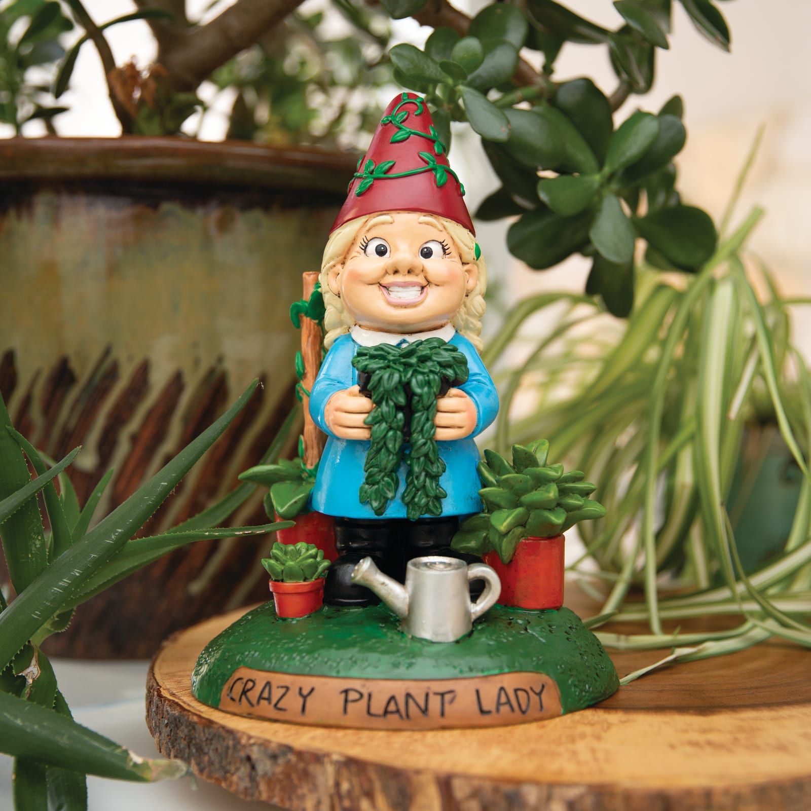 BigMouth Fern Fanatic Garden Gnome