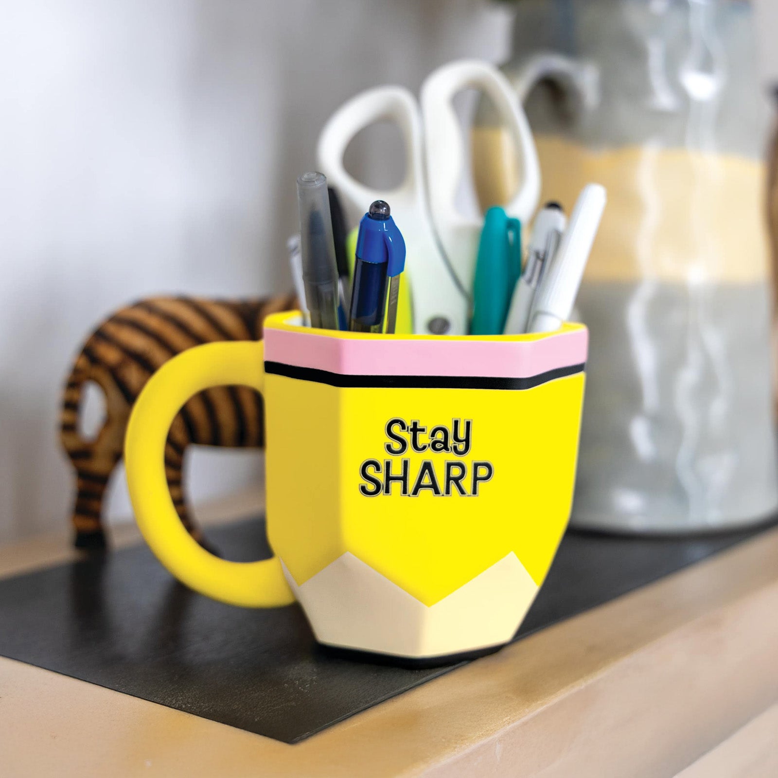 "Stay Sharp, Sip Smarter – The Mug That Means Business! ✏️☕"