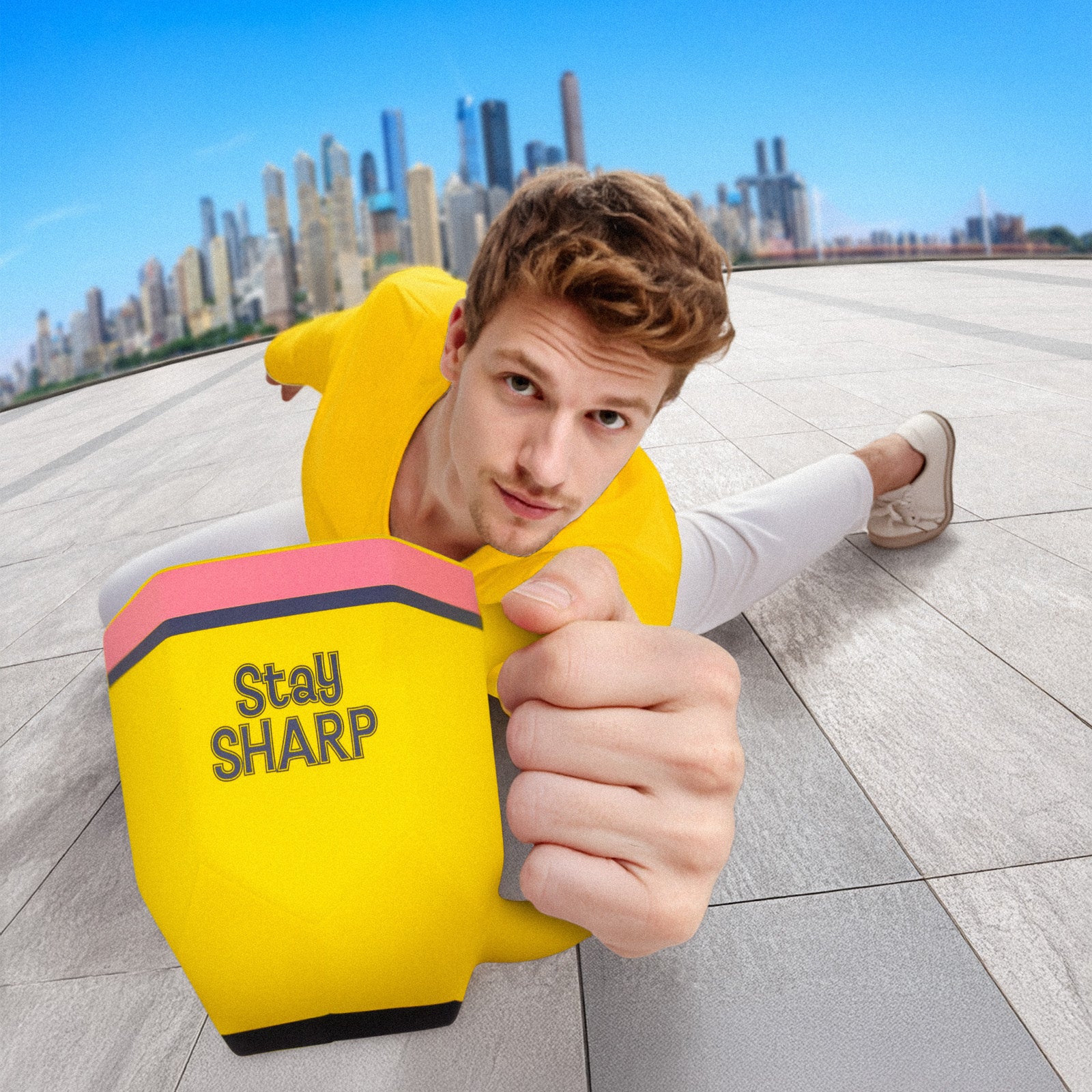 "Stay Sharp, Sip Smarter – The Mug That Means Business! ✏️☕"