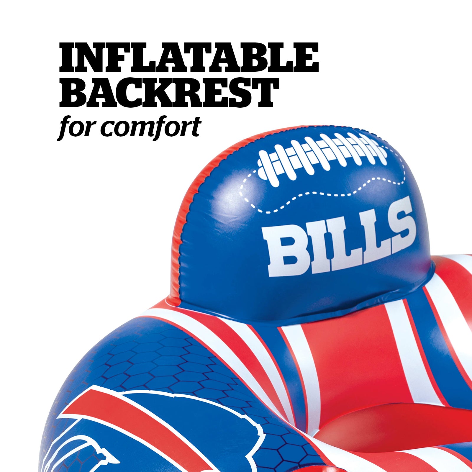 Buffalo Bills 42 in Pool Float with cupholder and backrest