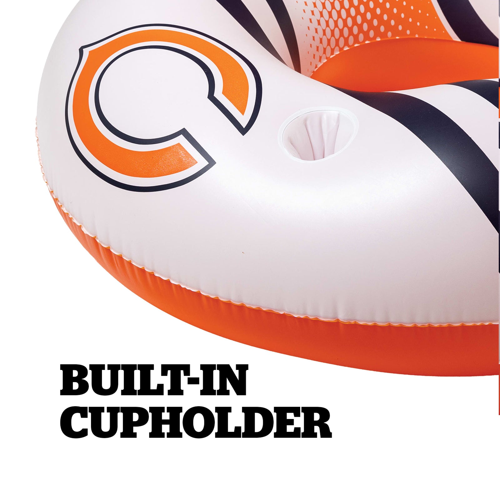 Chicago Bears 42 in Pool Float with cupholder and backrest