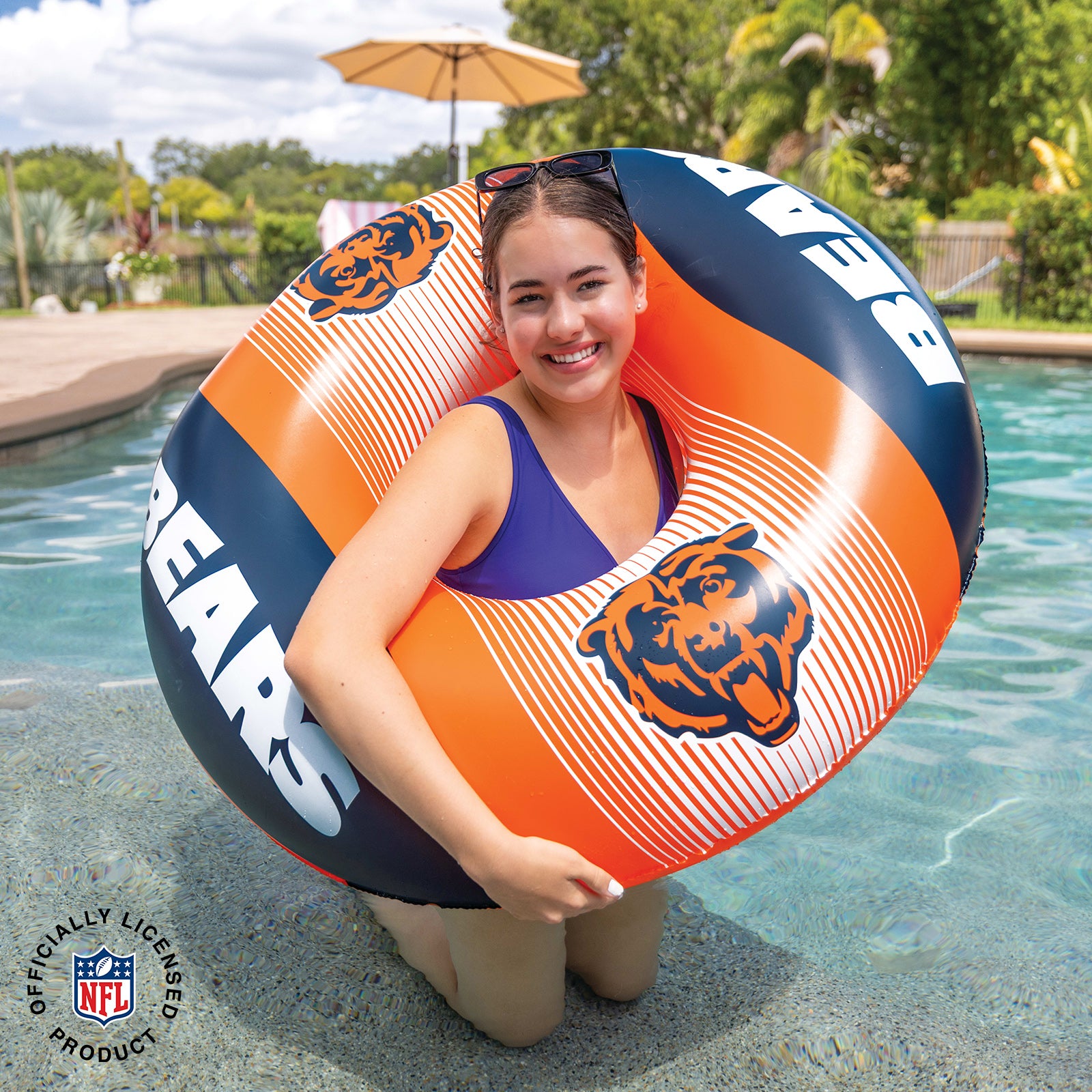 Chicago Bears 36 in ring pool float