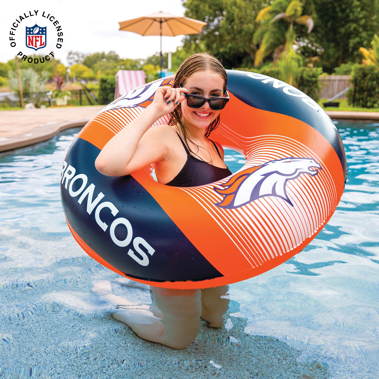 Denver Broncos 36 in ring pool float