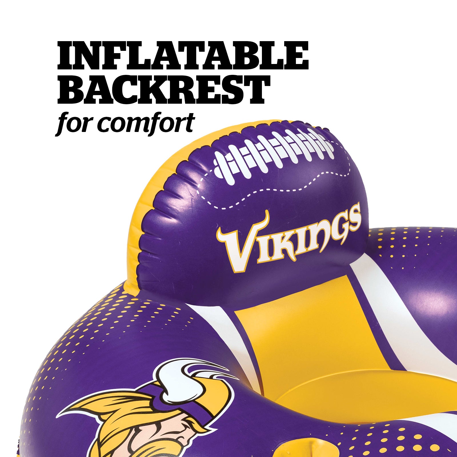 Minnesota Vikings 42 in Pool Float with cupholder and backrest