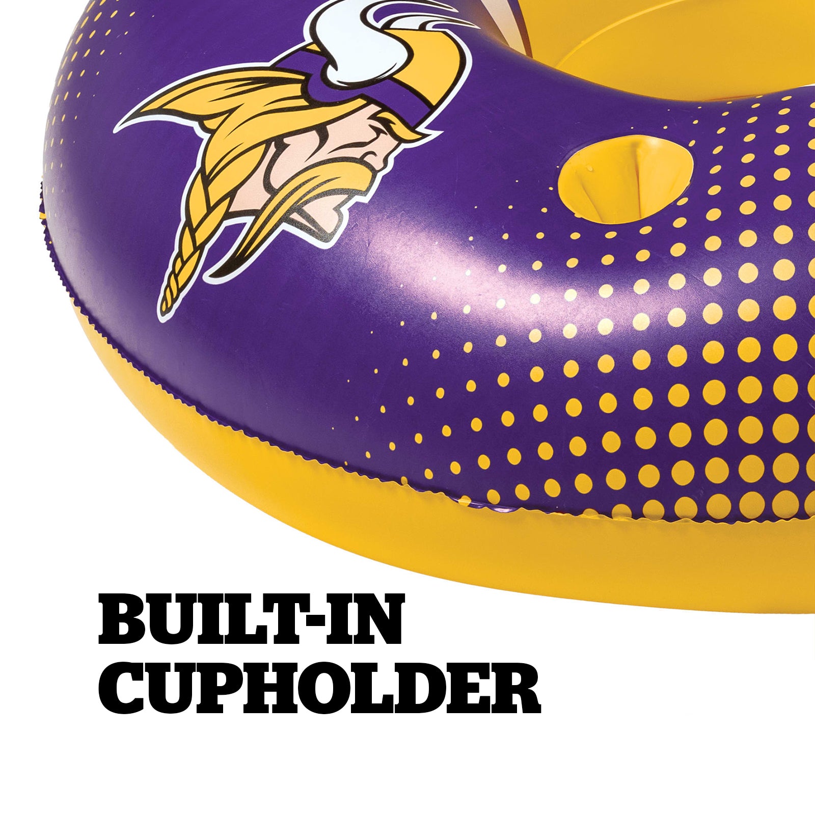Minnesota Vikings 42 in Pool Float with cupholder and backrest