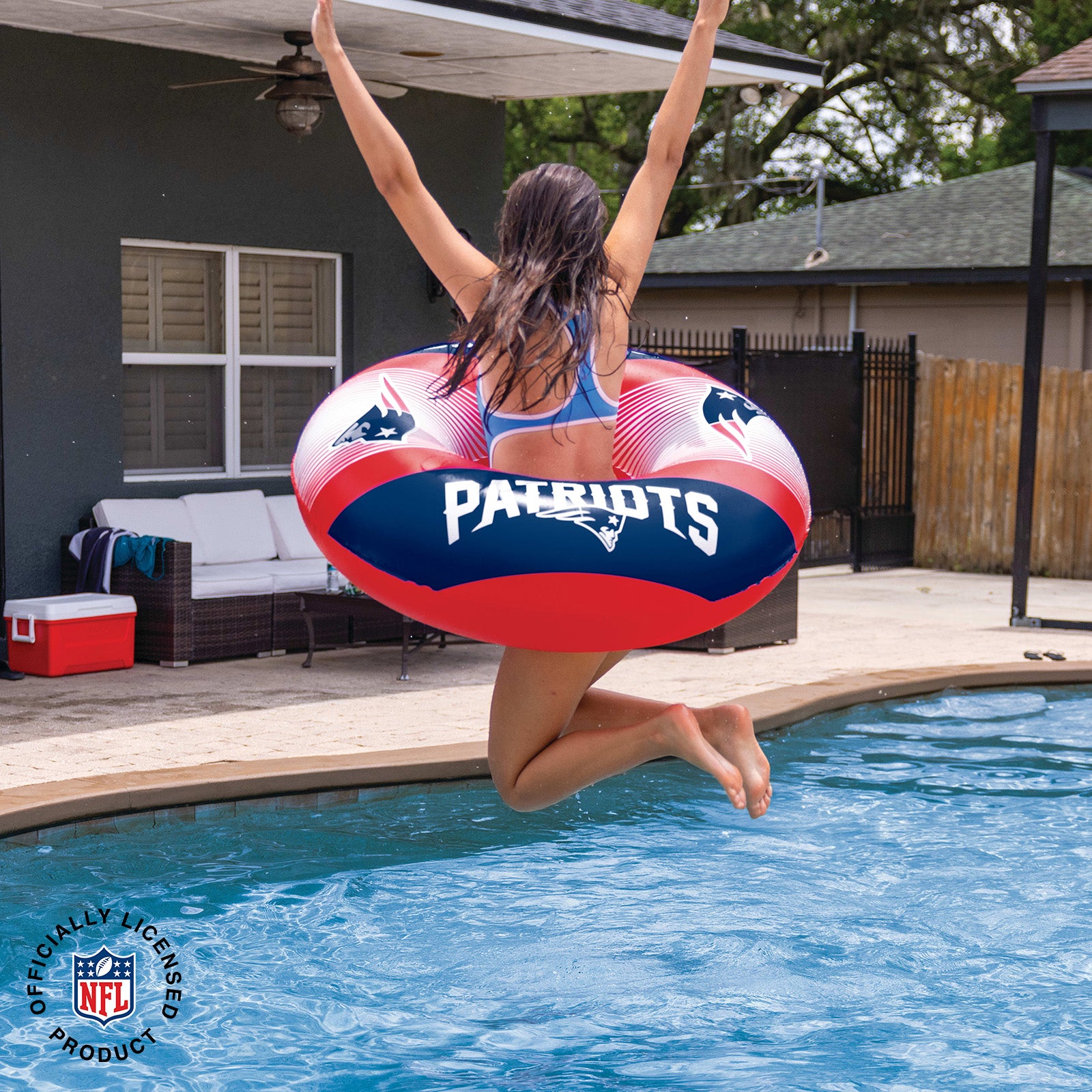 New England Patriots 36 in ring pool float