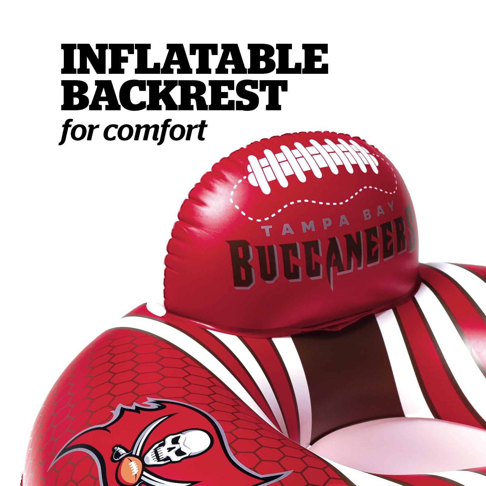 Tampa Bay Buccaneers 42 in Pool Float with cupholder and backrest