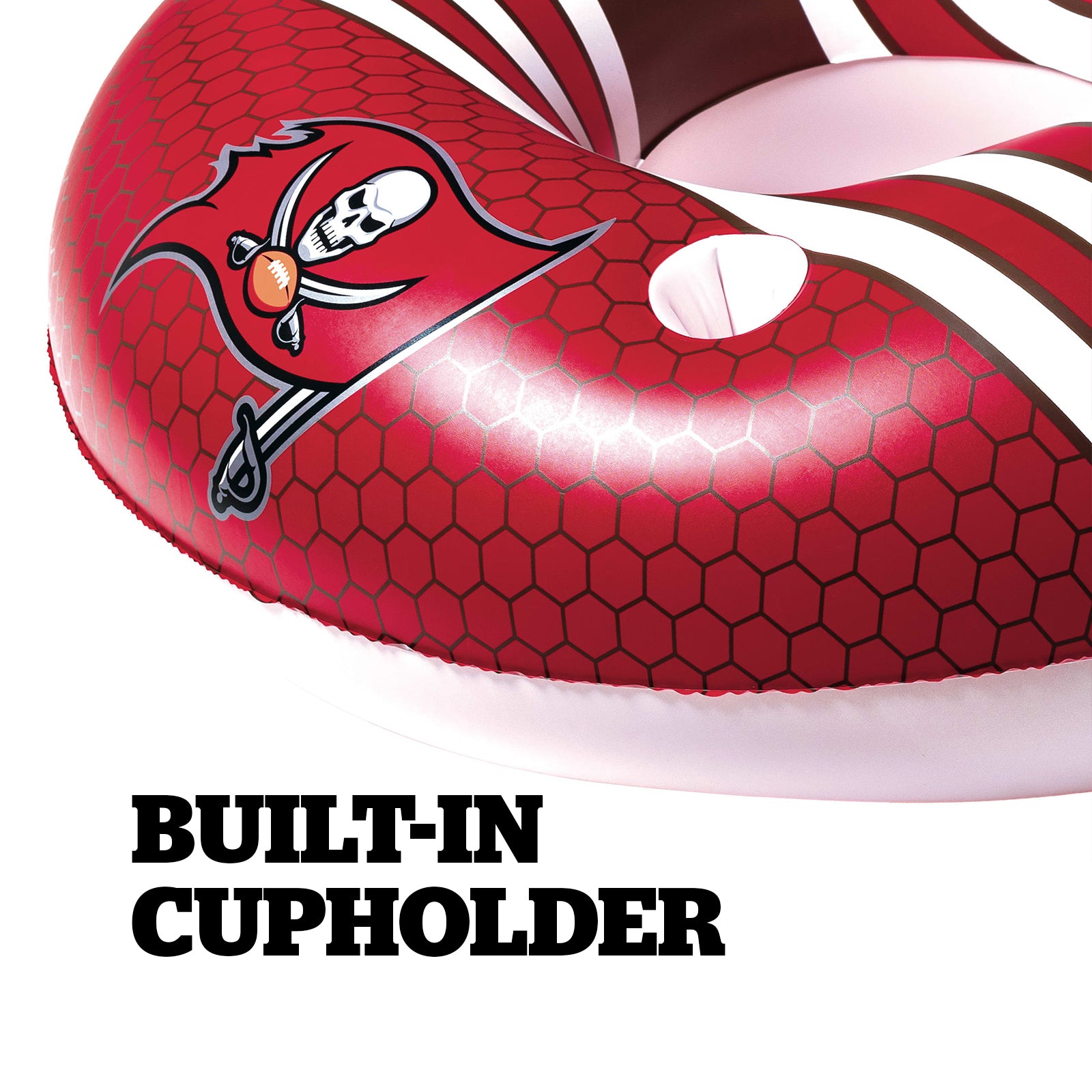 Tampa Bay Buccaneers 42 in Pool Float with cupholder and backrest