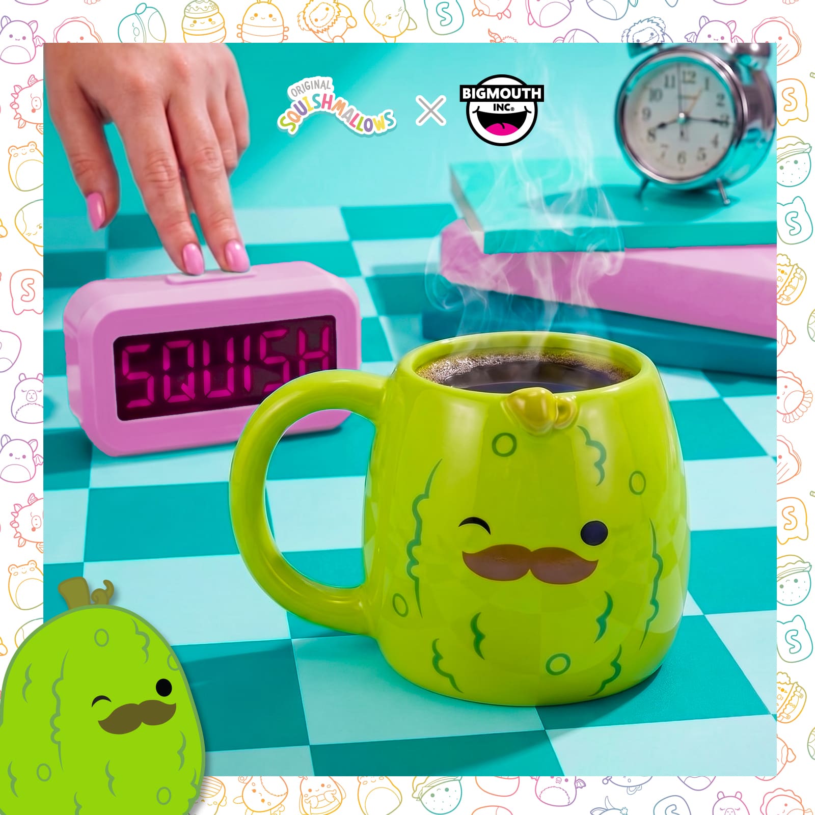 Charles the Pickle Squishmallows Desktop Mug – More Than Just Cocoa! ☕✏️