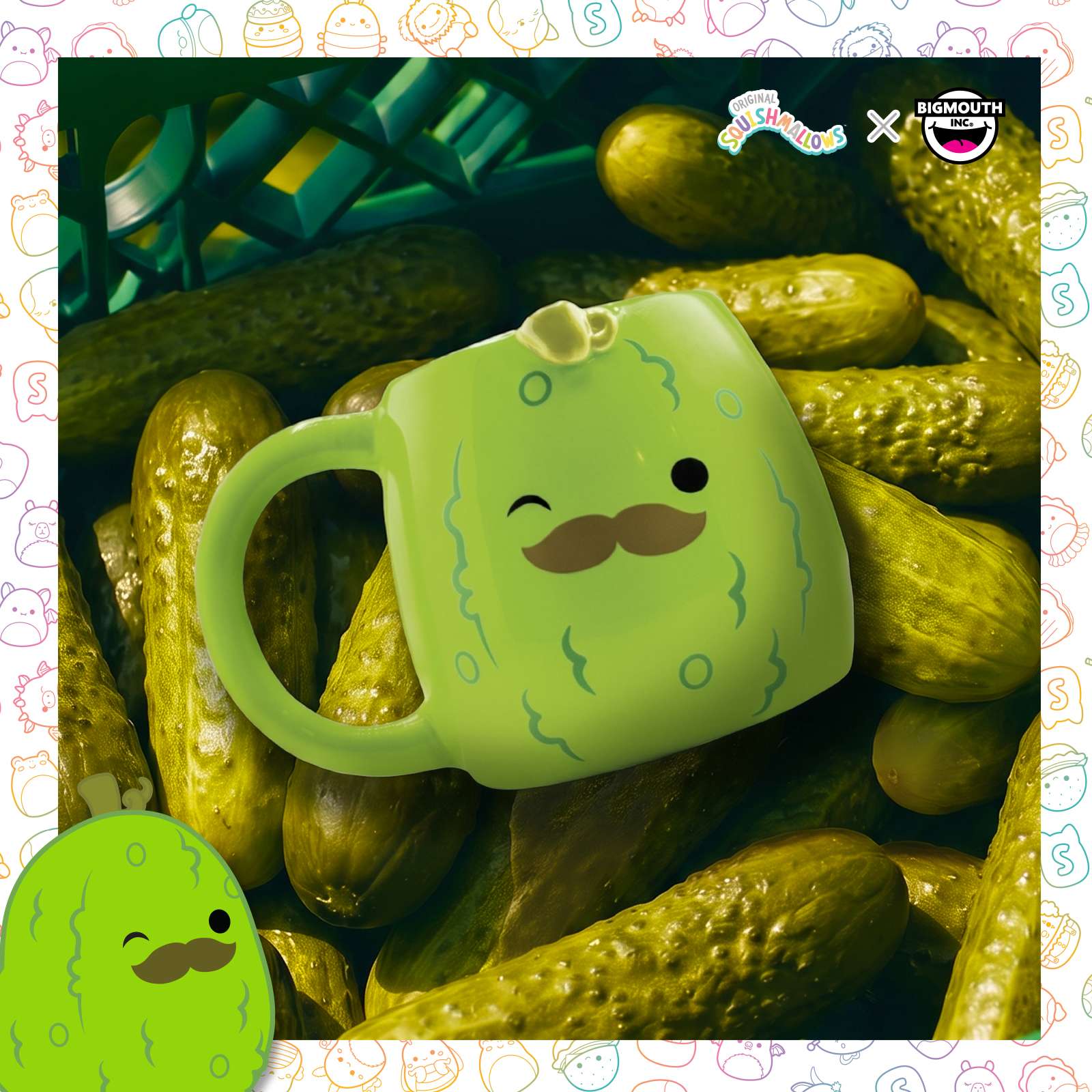 Charles the Pickle Squishmallows Desktop Mug – More Than Just Cocoa! ☕✏️