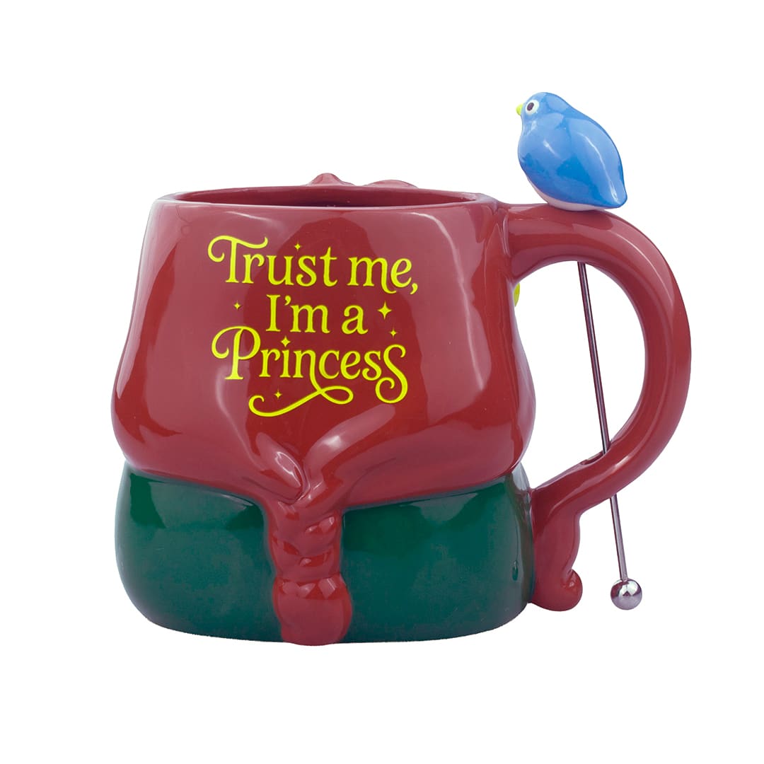 Shrek Fiona "Trust Me, I'm a Princess" 16 oz Ceramic Mug with Stir Stick