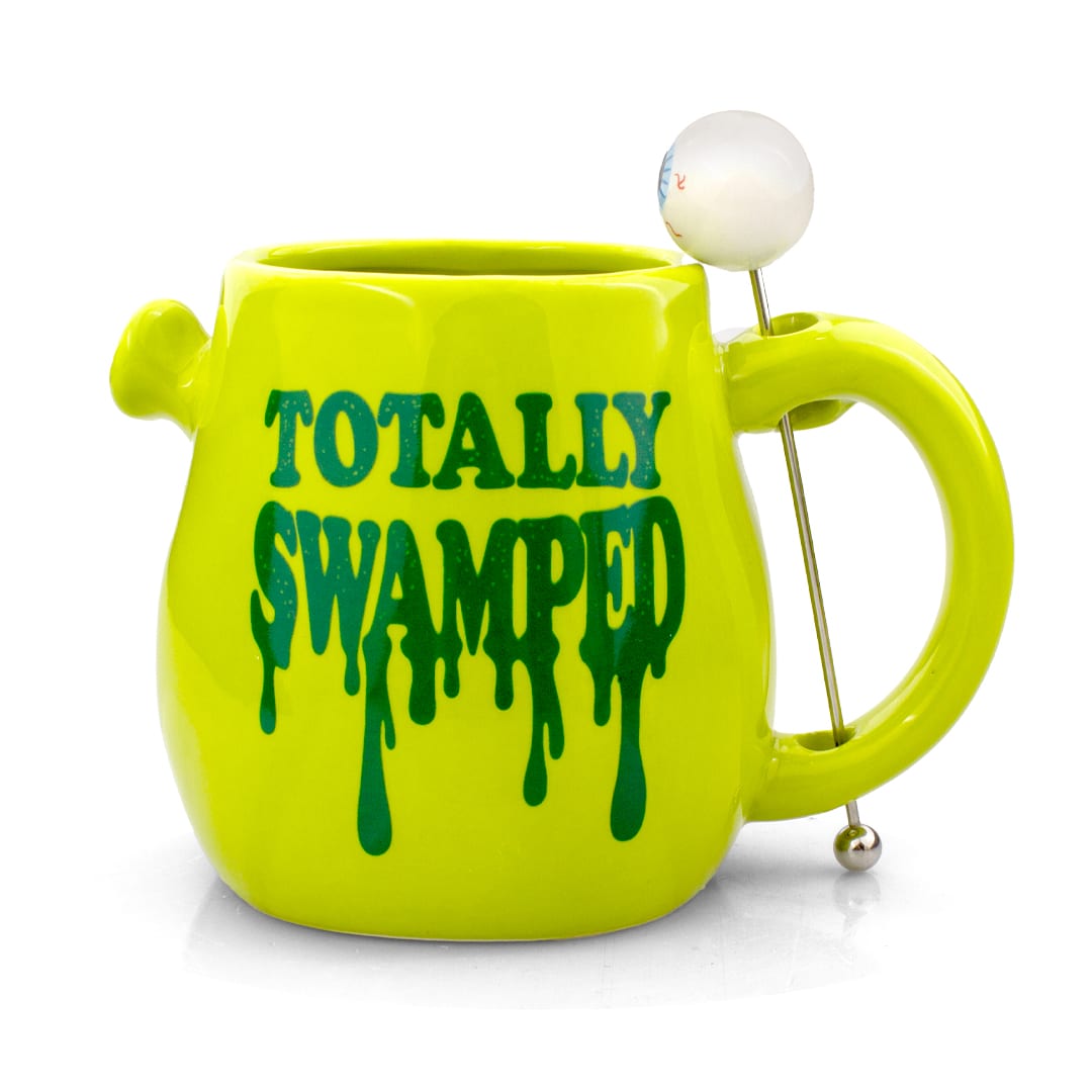 Shrek "Totally Swamped" 16 oz Ceramic Mug with Stir Stick