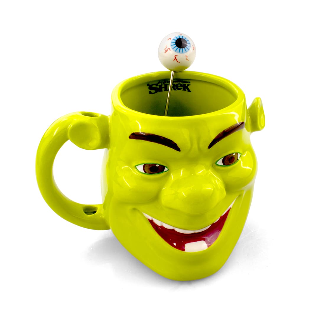 Shrek "Totally Swamped" 16 oz Ceramic Mug with Stir Stick