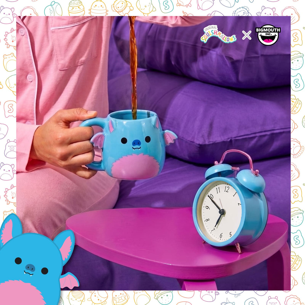 Squishmallows Boyle the Bat Mug