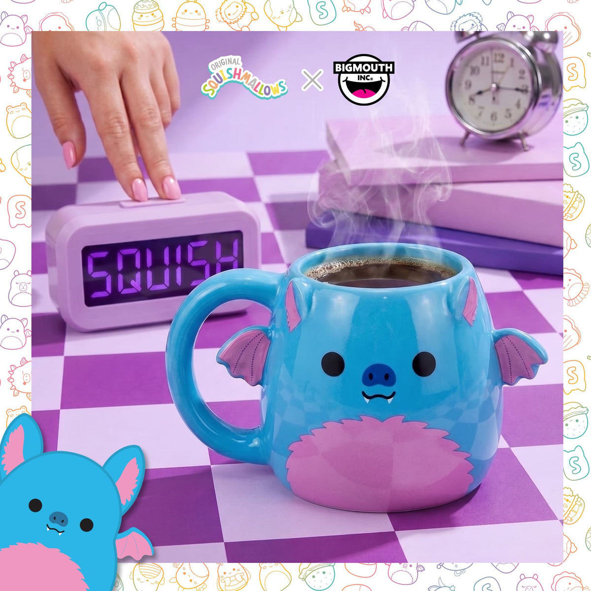 Squishmallows Boyle the Bat Mug
