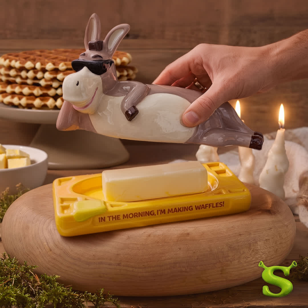 Shrek Donkey's Morning Waffles Butter Dish - Fits Standard Stick