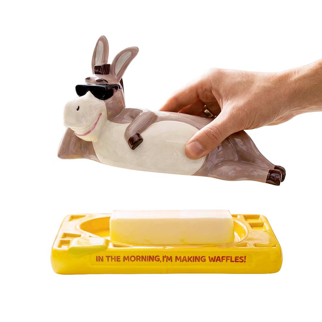 Shrek Donkey's Morning Waffles Butter Dish - Fits Standard Stick