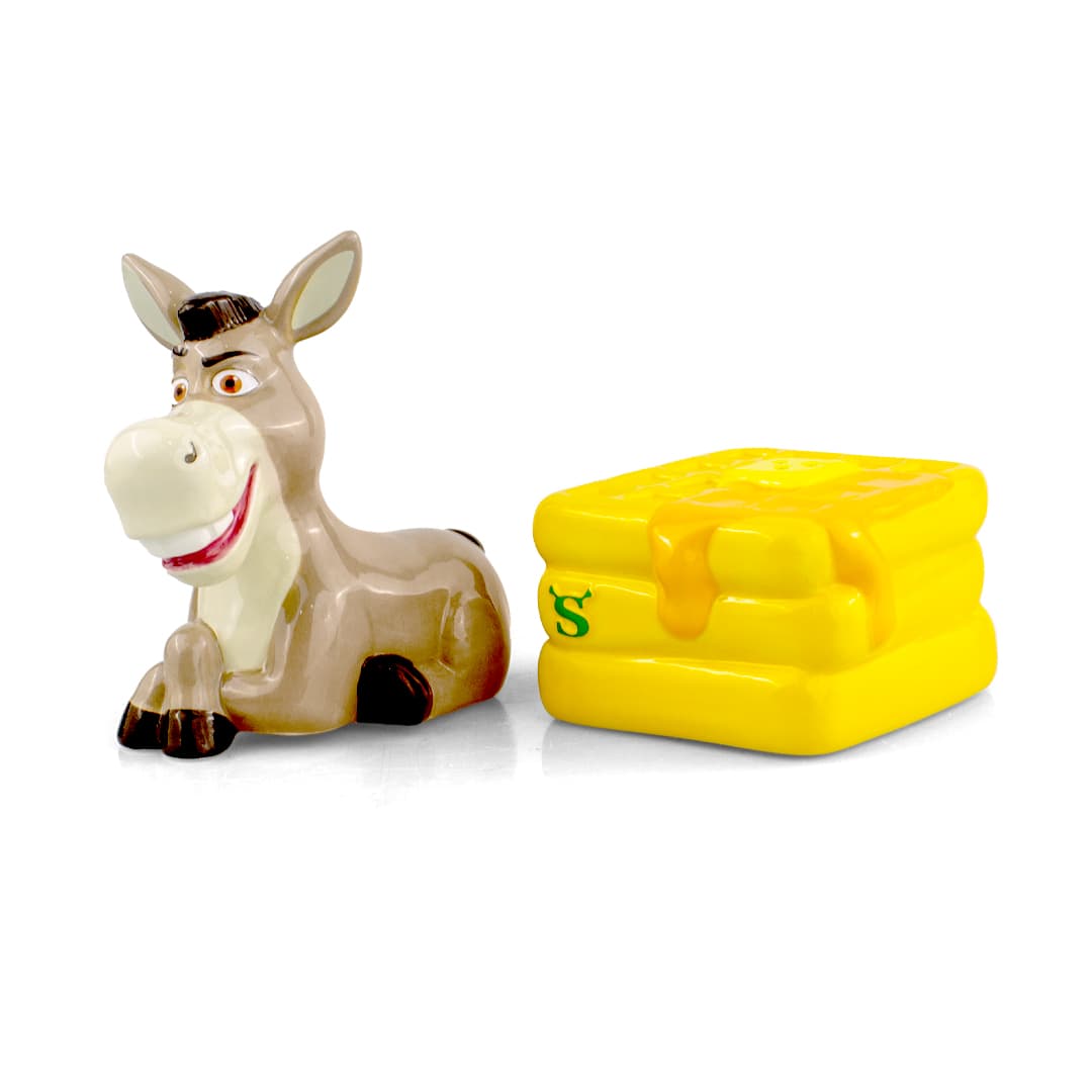 Shrek Donkey Waffle Stack Salt & Pepper Shakers - 2PC Ceramic Set