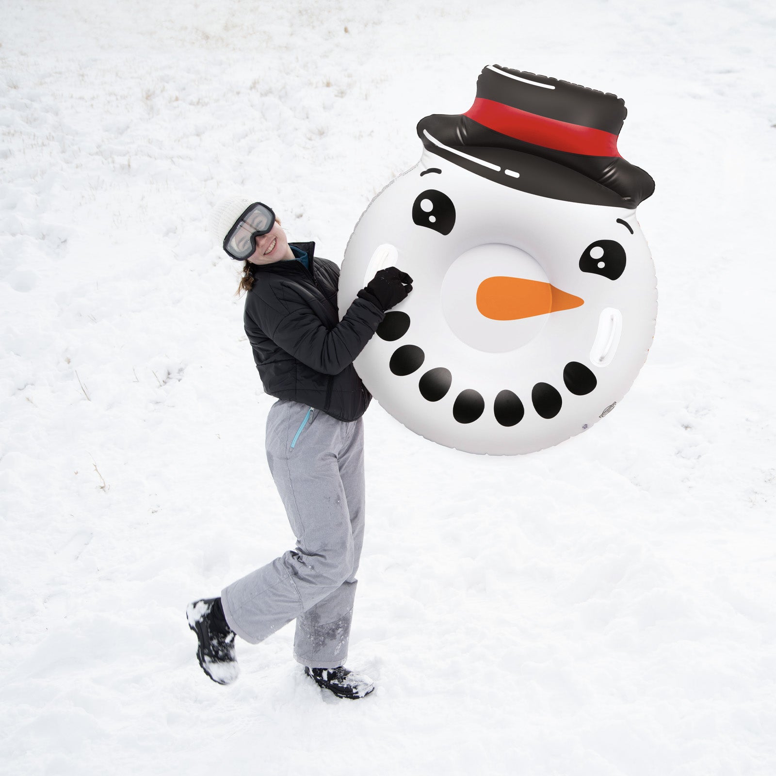 Round Snowman Face Snow Tube