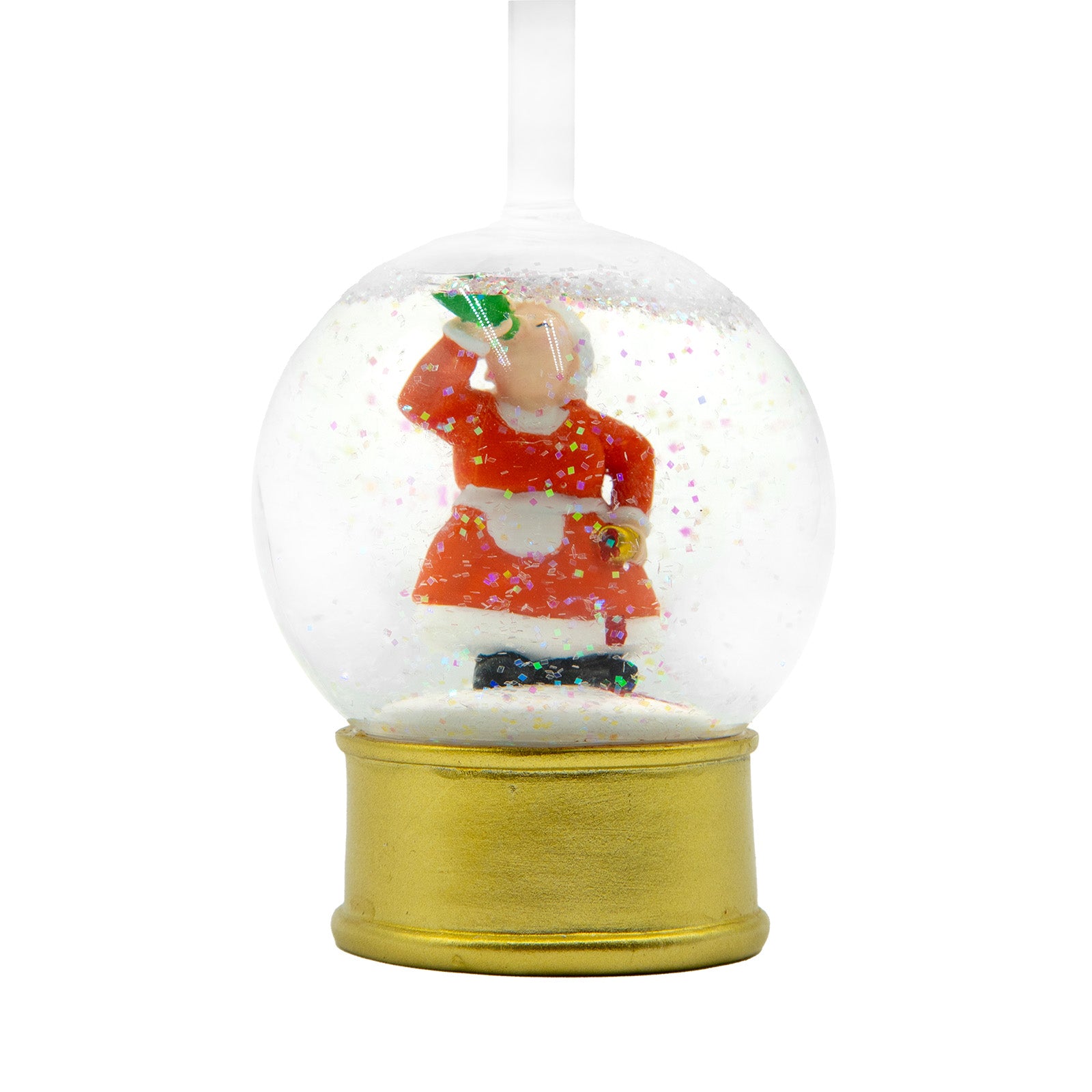 BigMouth Inc Mrs Claus Snowglobe Funny Wine Glass - Cute Wine Glasses for Women - Large Humorous Novelty Drinking Wine Glasses