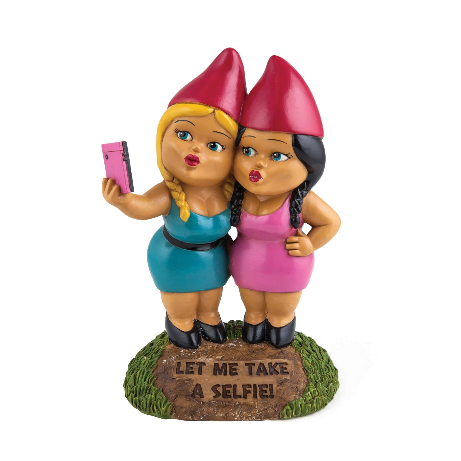 The Selfie Sisters Garden Gnome